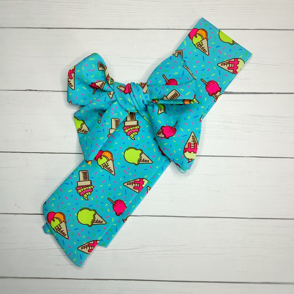 Neon Ice Cream Quinn Scrunchie and Bow Collection