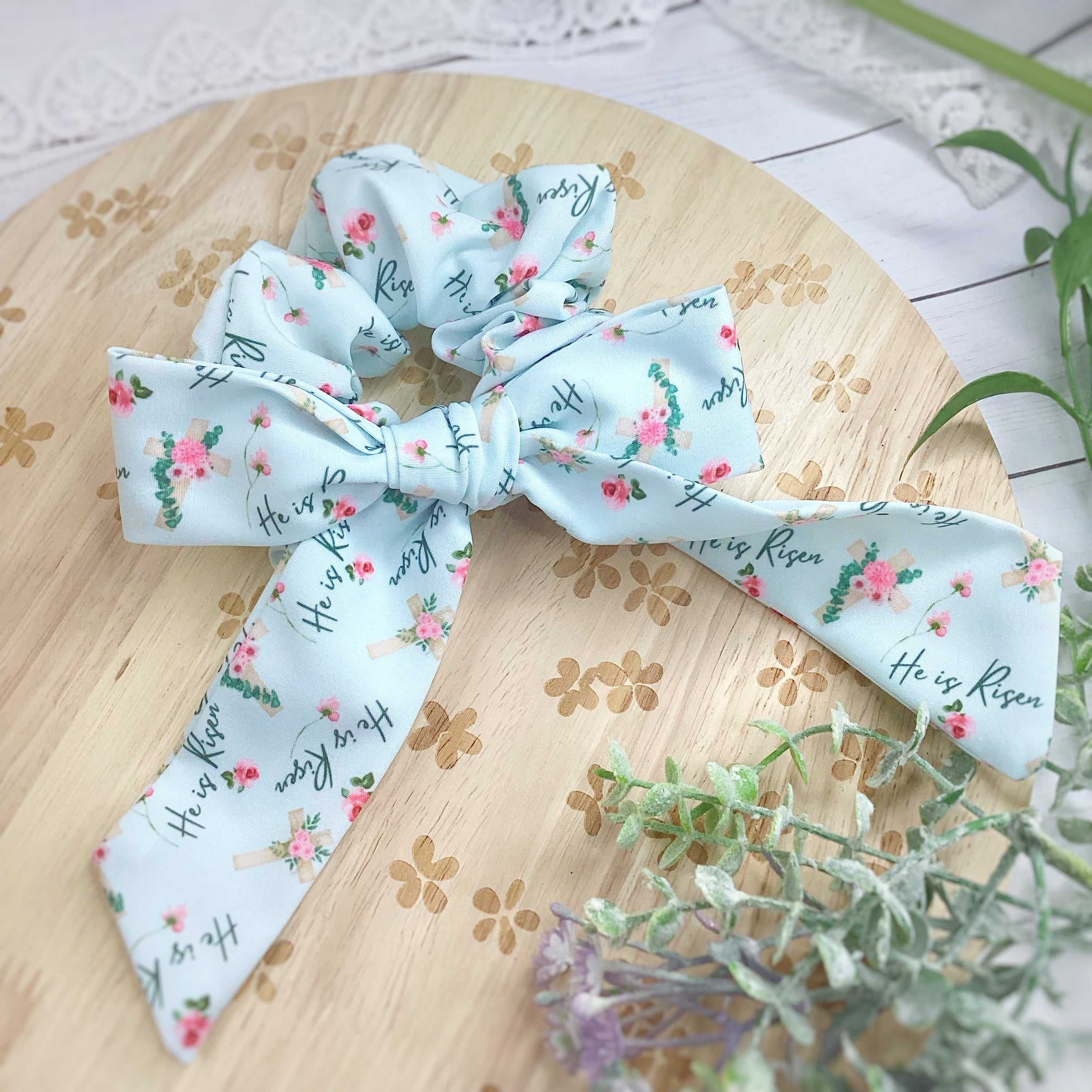 He Is Risen Bow Strip, Headband and Scrunchie Collection