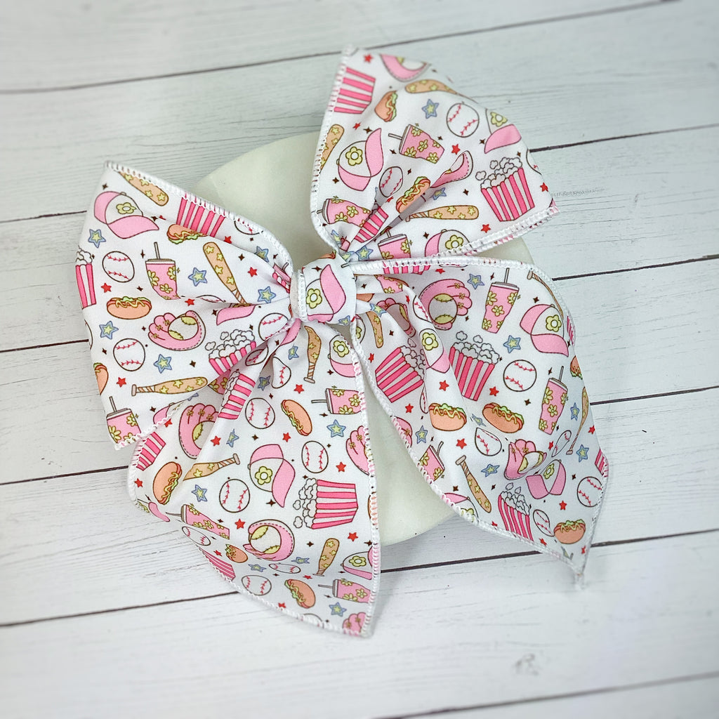 Ballgame Bow Strip and Scrunchie Collection