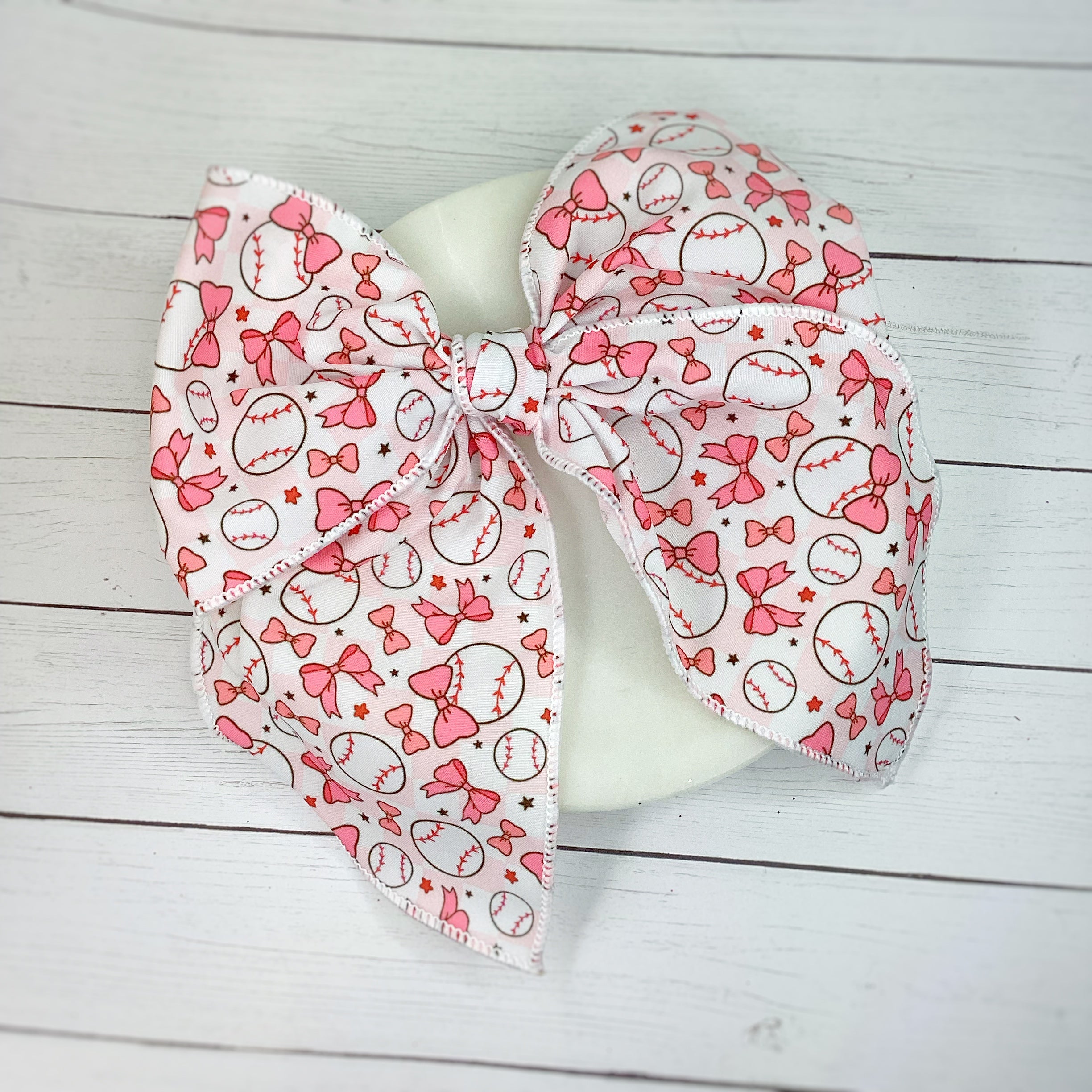 Coquette Baseball Bow Strip, Baby Wrap, Headband and Scrunchie Collection