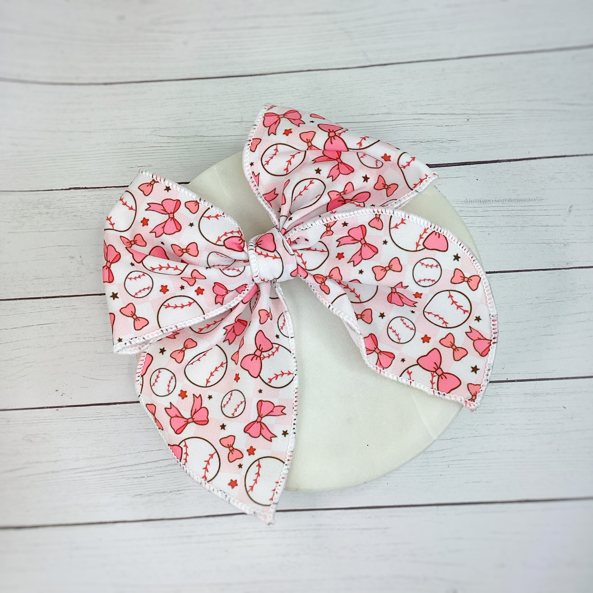 Coquette Baseball Bow Strip, Baby Wrap, Headband and Scrunchie Collection