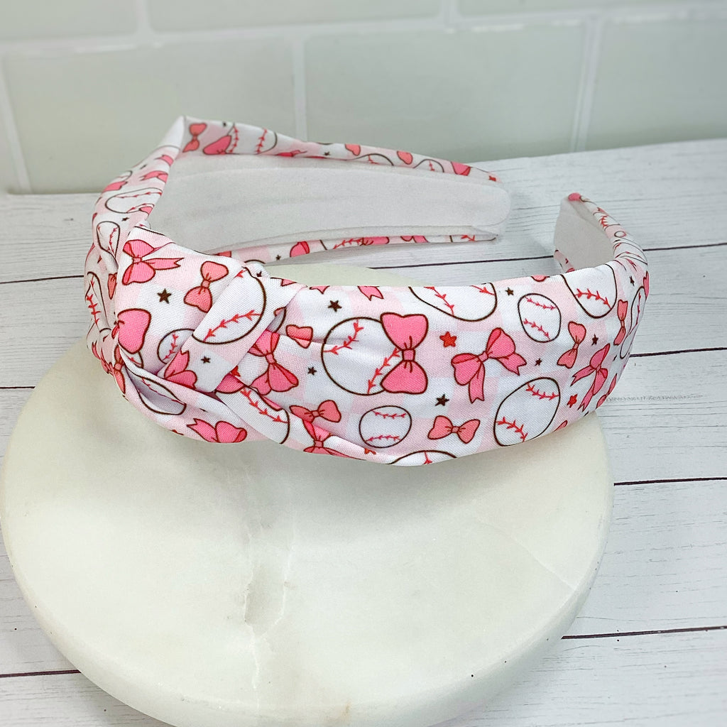 Coquette Baseball Bow Strip, Baby Wrap, Headband and Scrunchie Collection