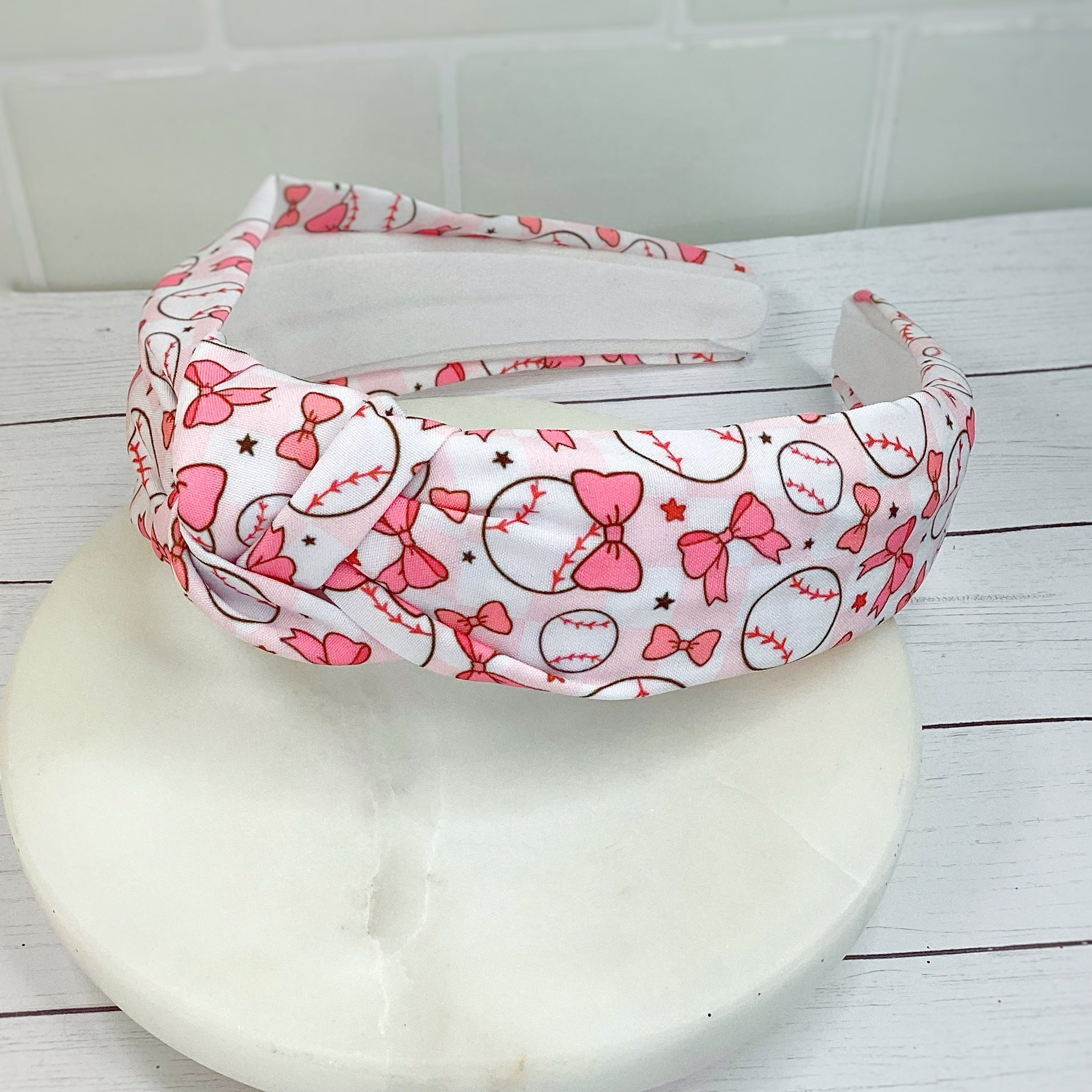 Coquette Baseball Bow Strip, Baby Wrap, Headband and Scrunchie Collection