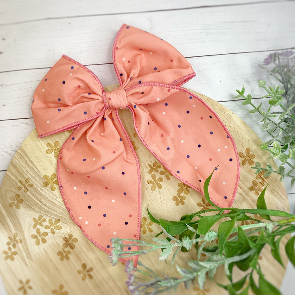 Rose Dots Bow Strip and Scrunchie Collection