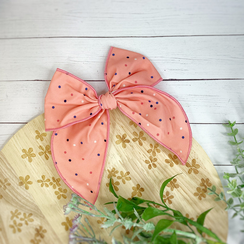 Rose Dots Bow Strip and Scrunchie Collection