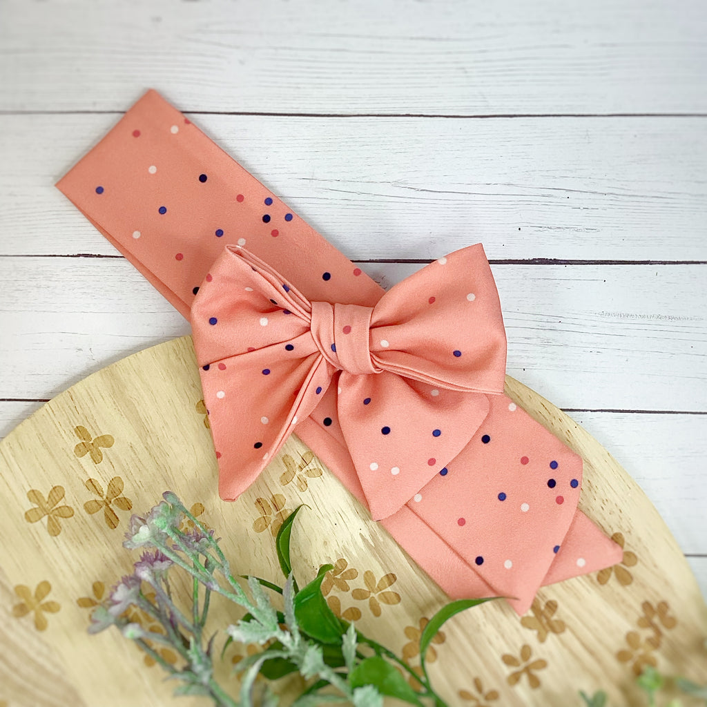 Rose Dots Bow Strip and Scrunchie Collection