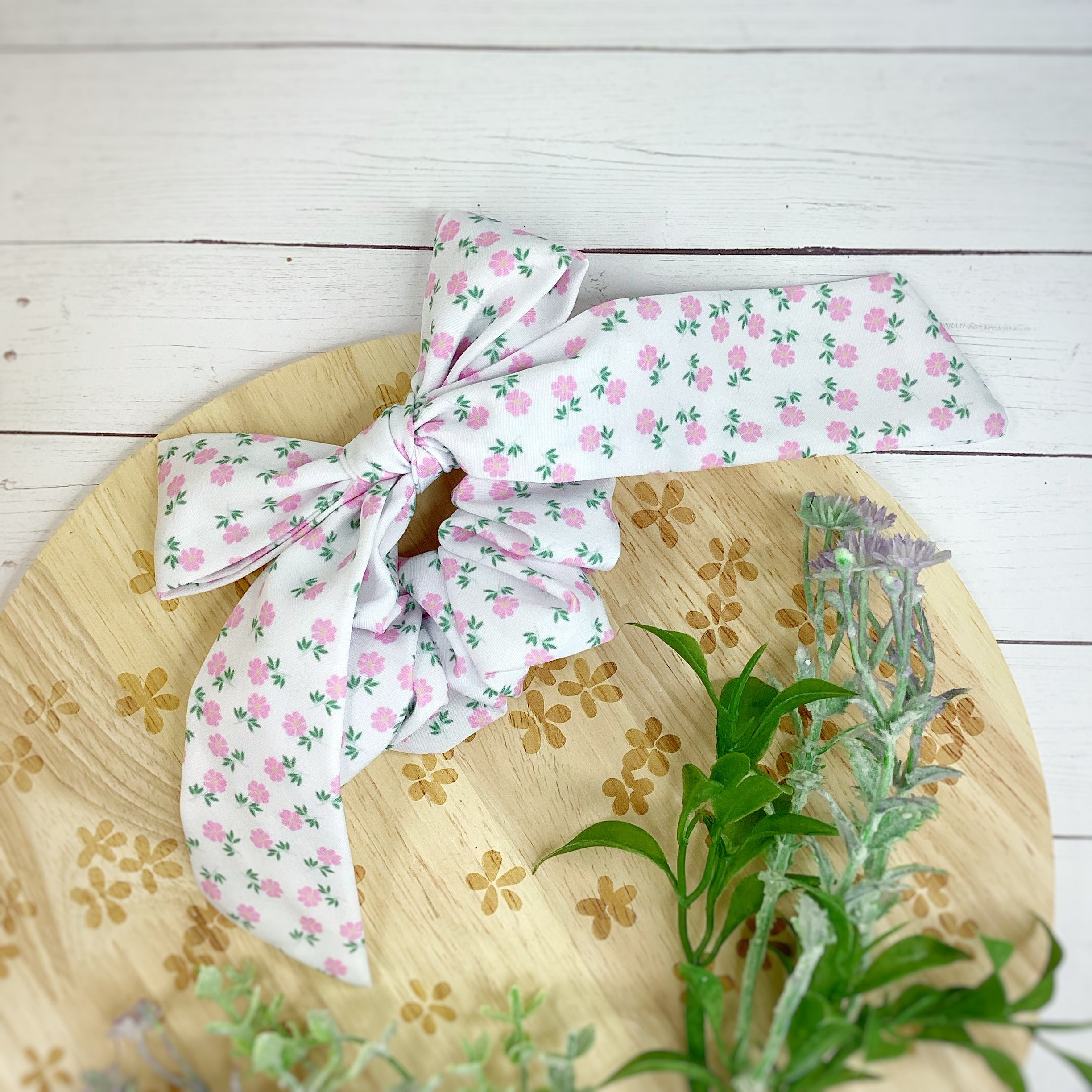 Chinoise Rose Bow Strip and Scrunchie Collection