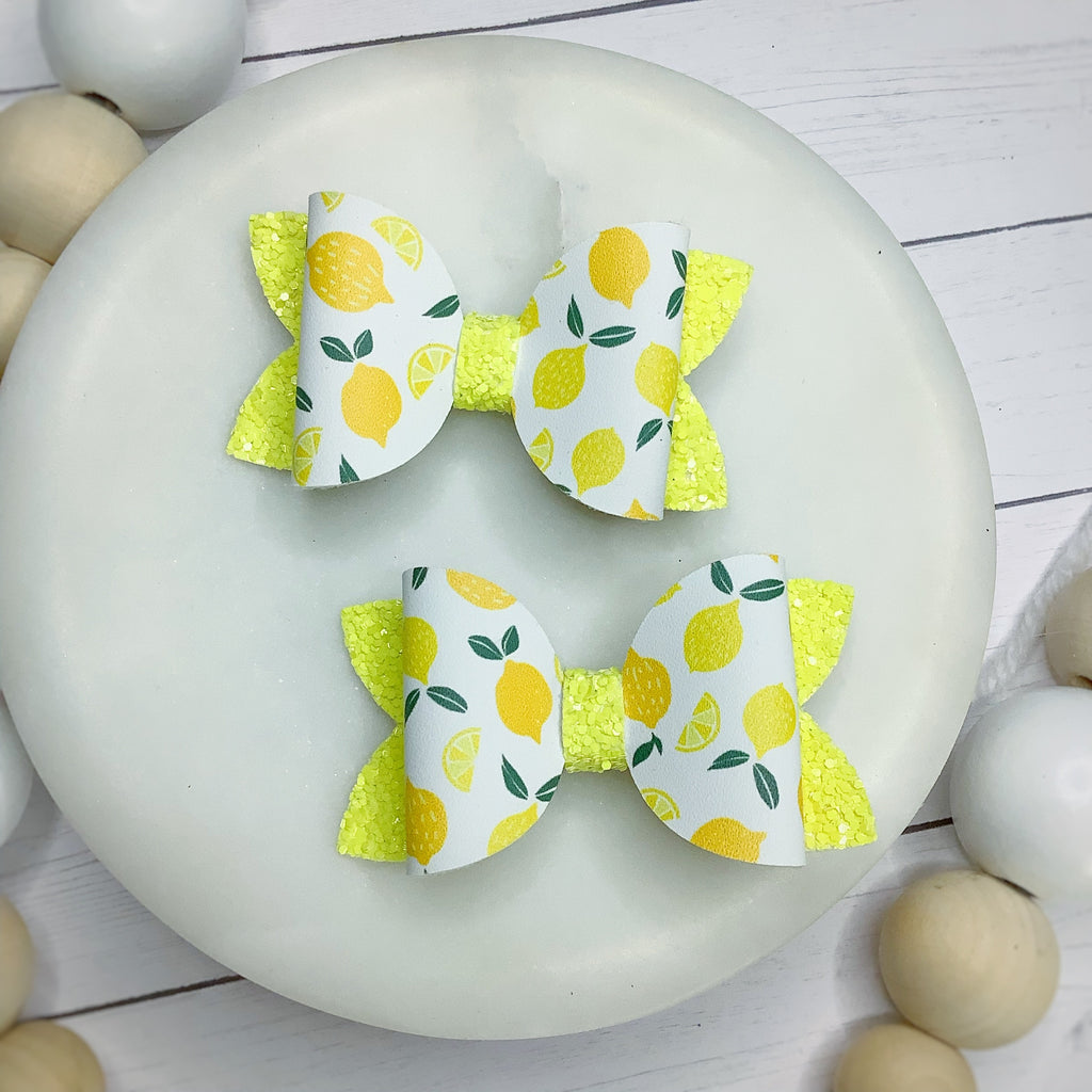 Bright Lemons Riley Bow and 3.5” Bow Collection
