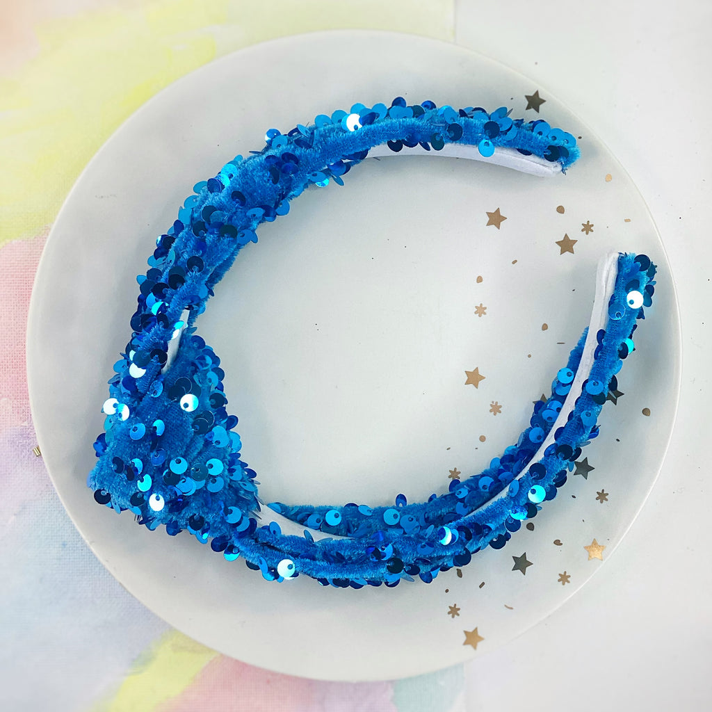 Velvet Sequin Knot Top Headband Collection