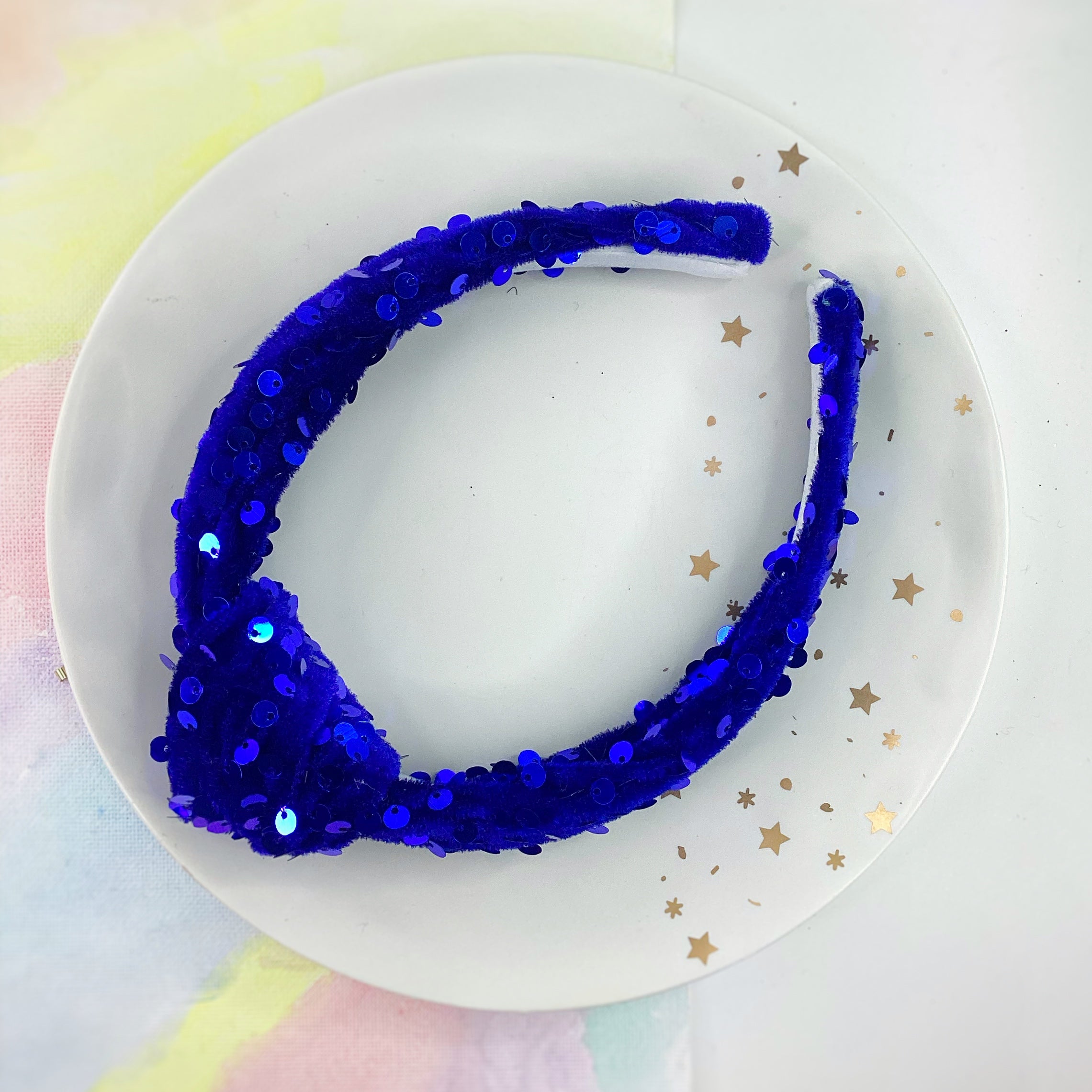 Velvet Sequin Knot Top Headband Collection