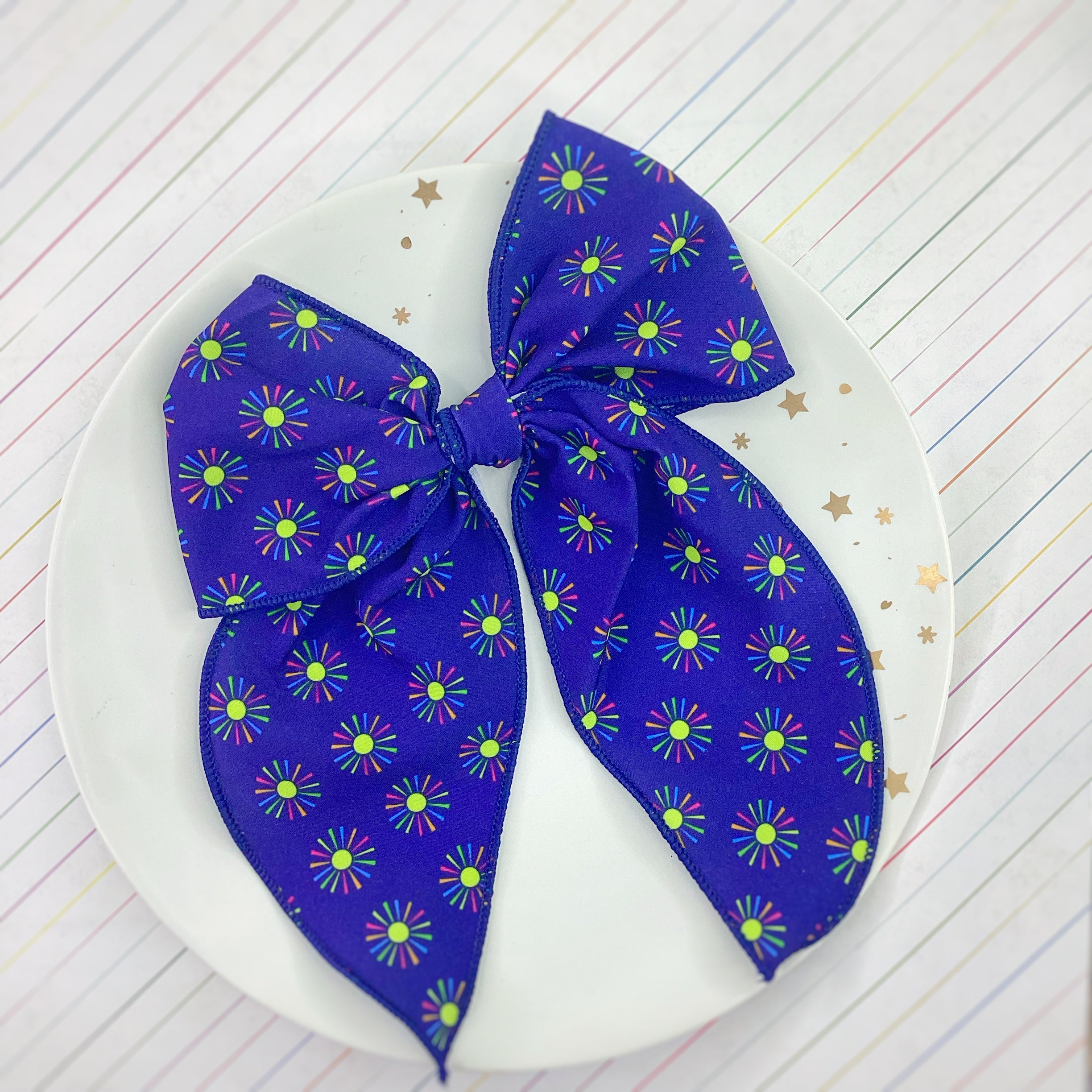 Neon Sunshine Bow Strip and Scrunchie Collection