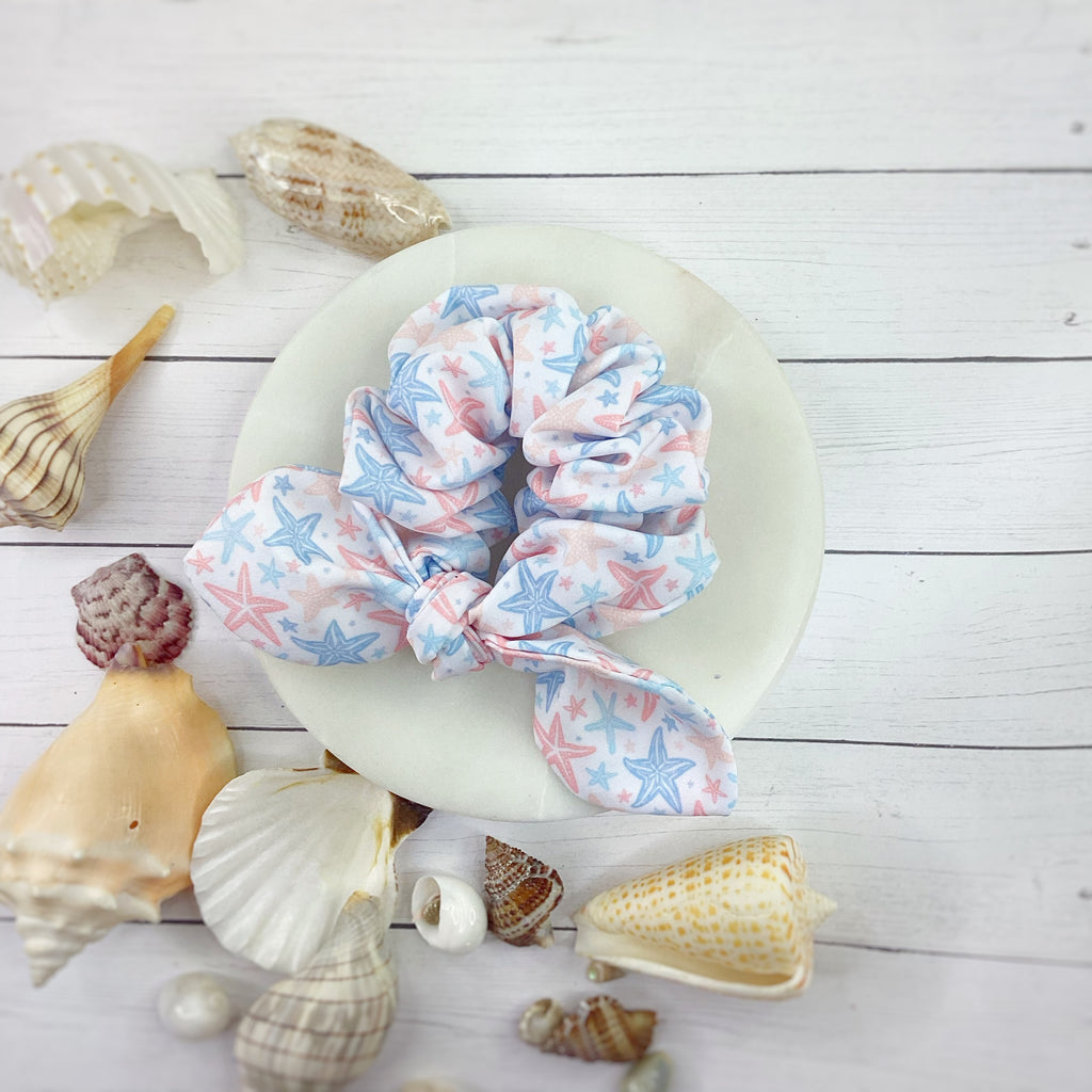 Beachy Starfish Bow Strip and Scrunchie Collection
