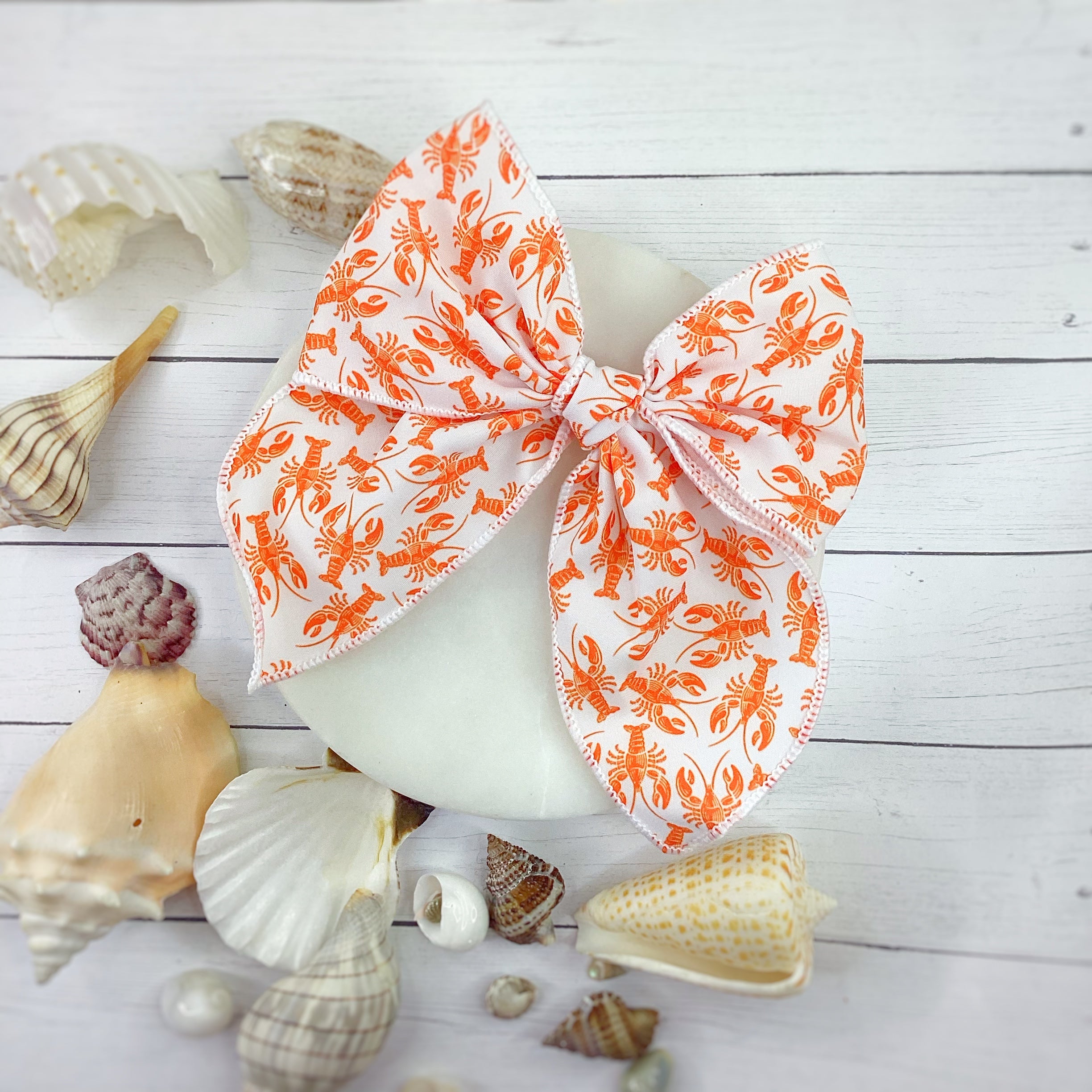 Lobster Fest Bow Strip, Headband and Scrunchie Collection