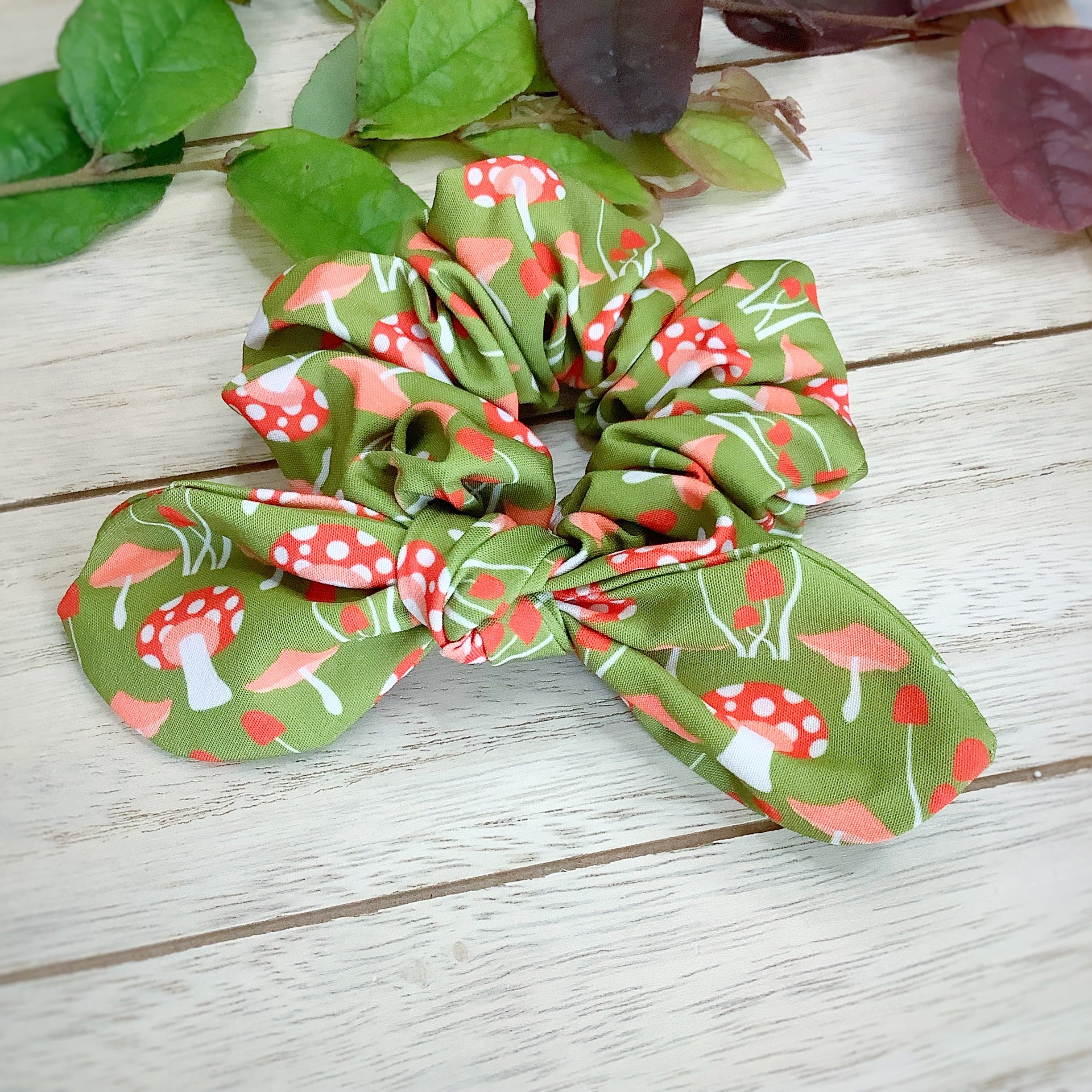 Merry Cottage Mushrooms Bow Strip, Headband and Scrunchie Collection