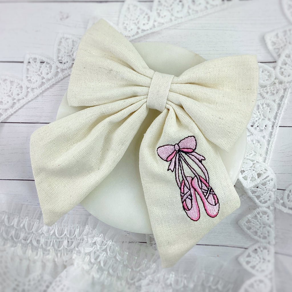 Ballet Embroidered Coquette Bows