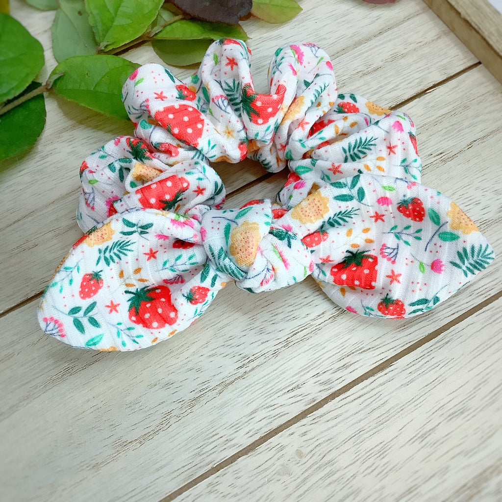 Strawberries and Blossoms Quinn Scrunchie, Headband and Bow Collection