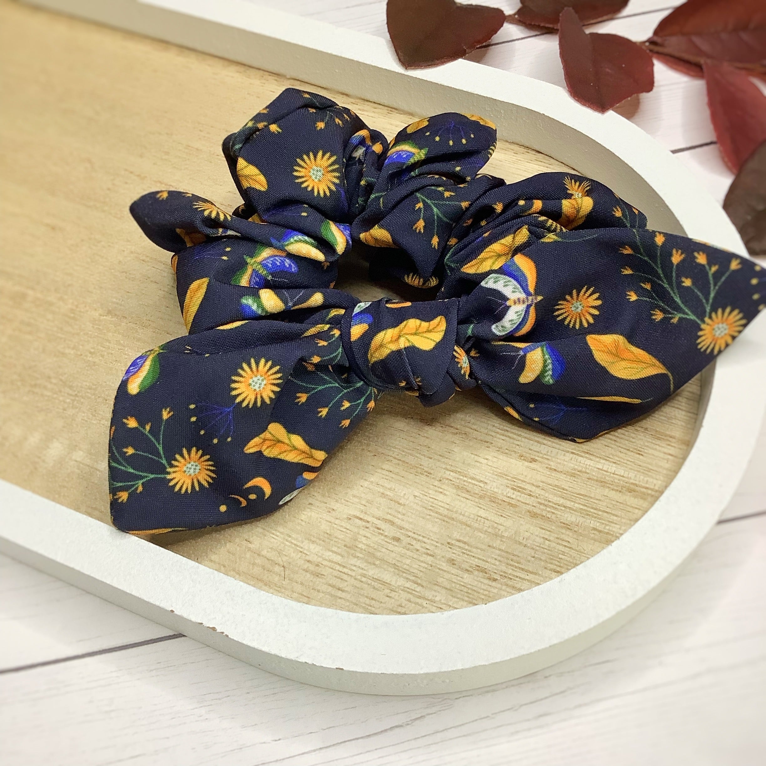 Nocturnal Gardens Bow Strip and Scrunchie Collection