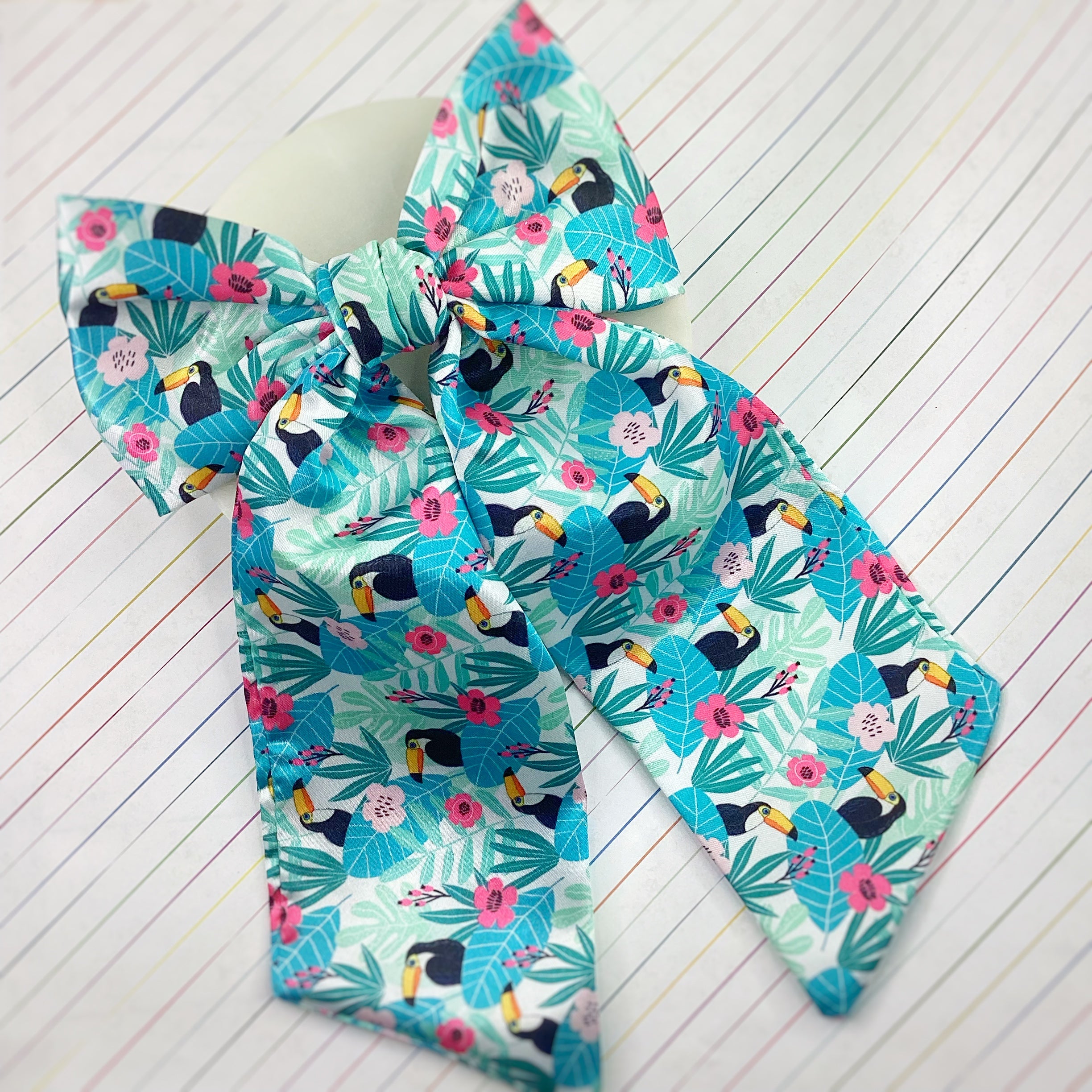 Tropical Toucan Coquette Bow, Headband and Scrunchie Collection