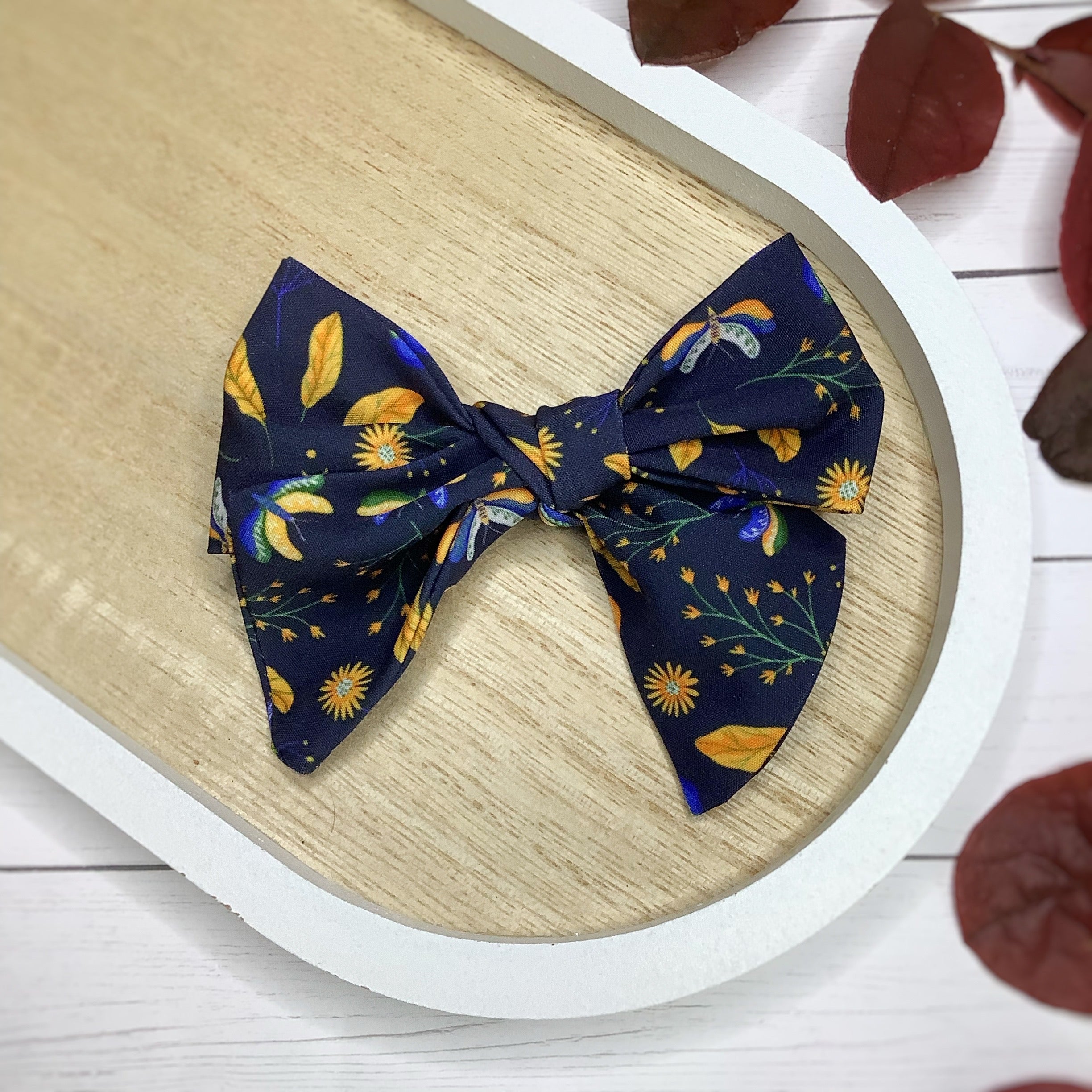 Nocturnal Gardens Bow Strip and Scrunchie Collection