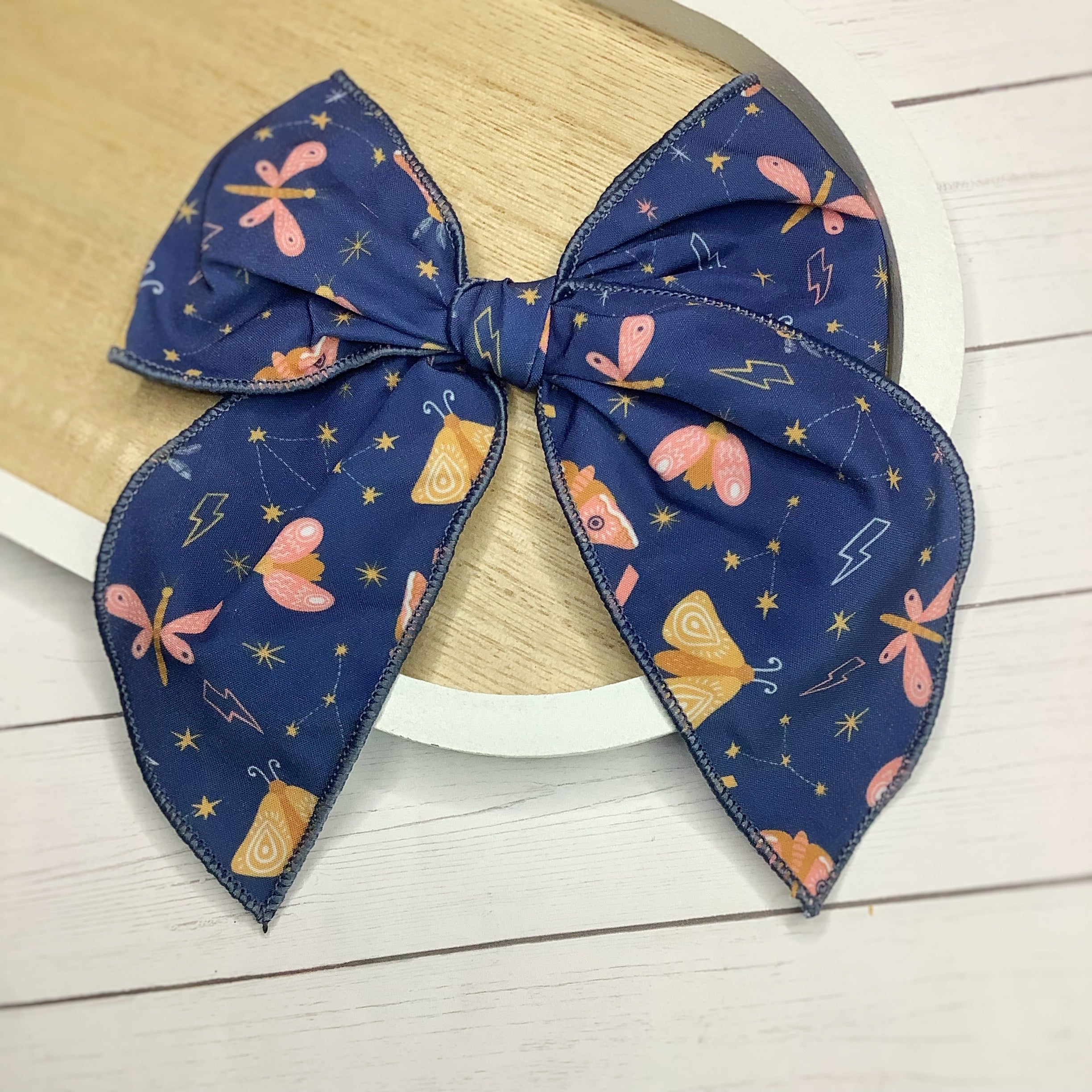 Celestial Moths Bow Strip, Headband and Scrunchie Collection