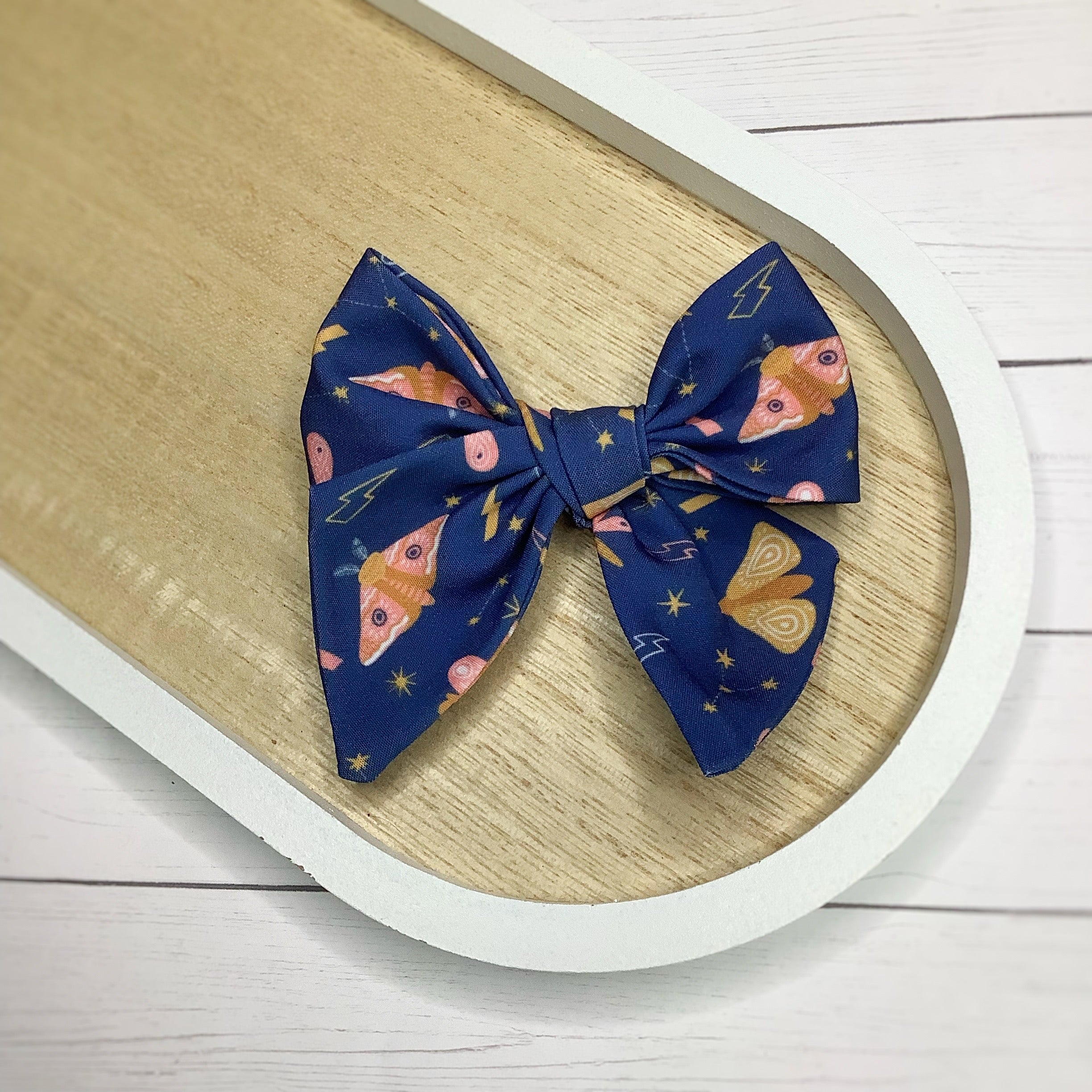Celestial Moths Bow Strip, Headband and Scrunchie Collection