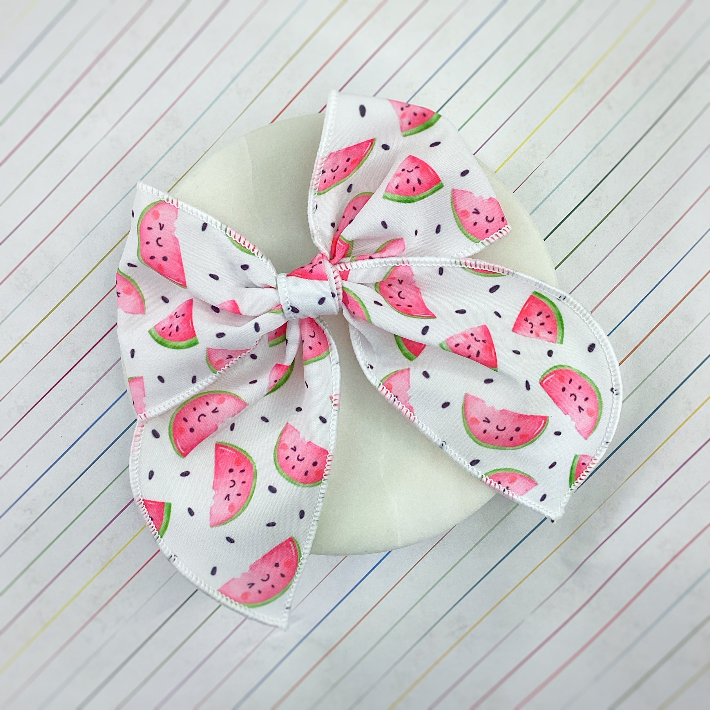 Pink Watermelons Bow Strip and Scrunchie Collection