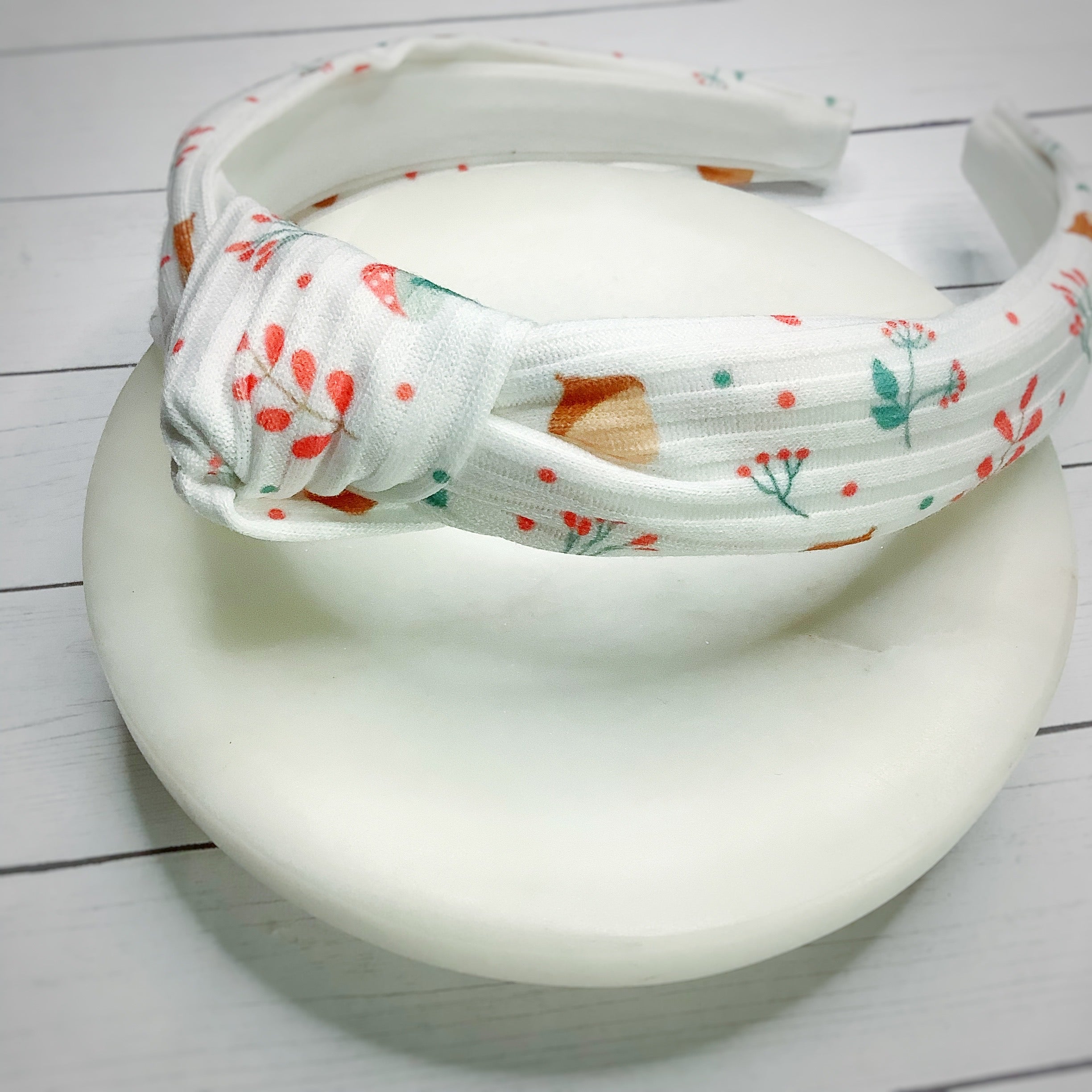 Cottagecore Mushrooms Bow Strip, Headband and Scrunchie Collection