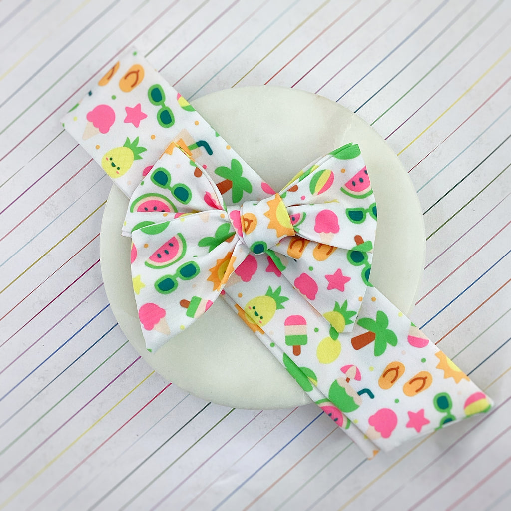 Summer Fun Bow Strip and Scrunchie Collection