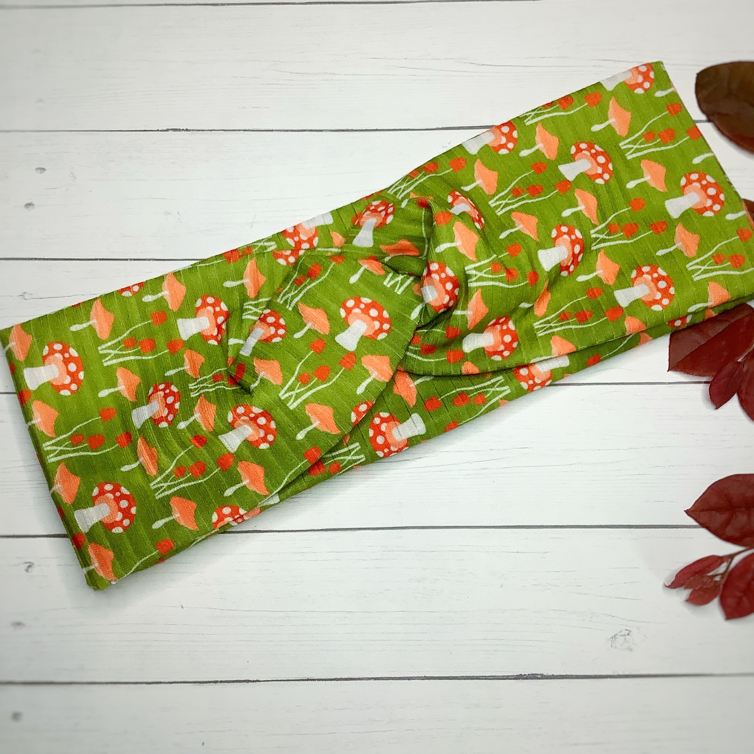 Merry Cottage Mushrooms Bow Strip, Headband and Scrunchie Collection