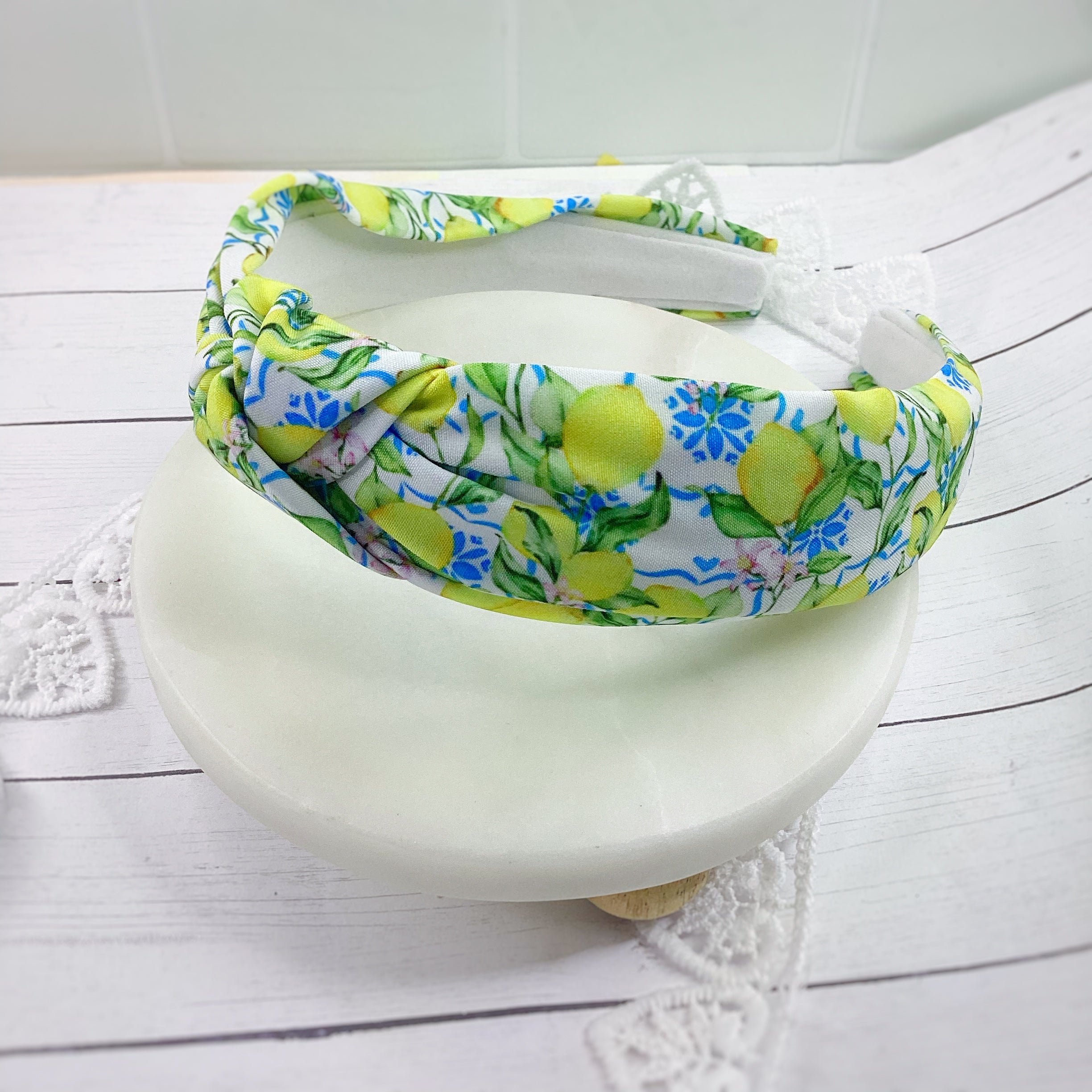 Tuscan Lemons Coquette Bow, Headband and Scrunchie Collection