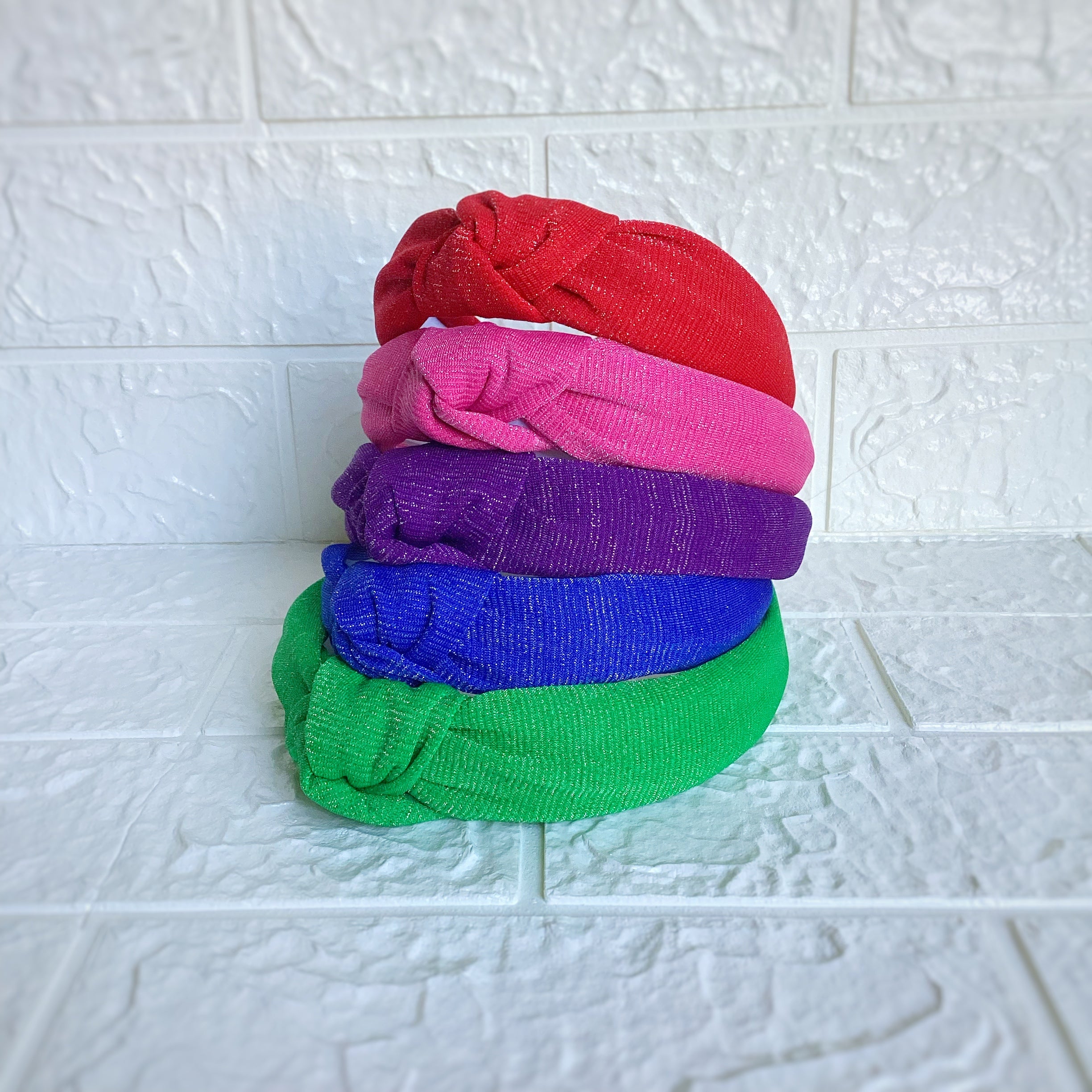 Solid Sparkle Knot Top Headband Collection