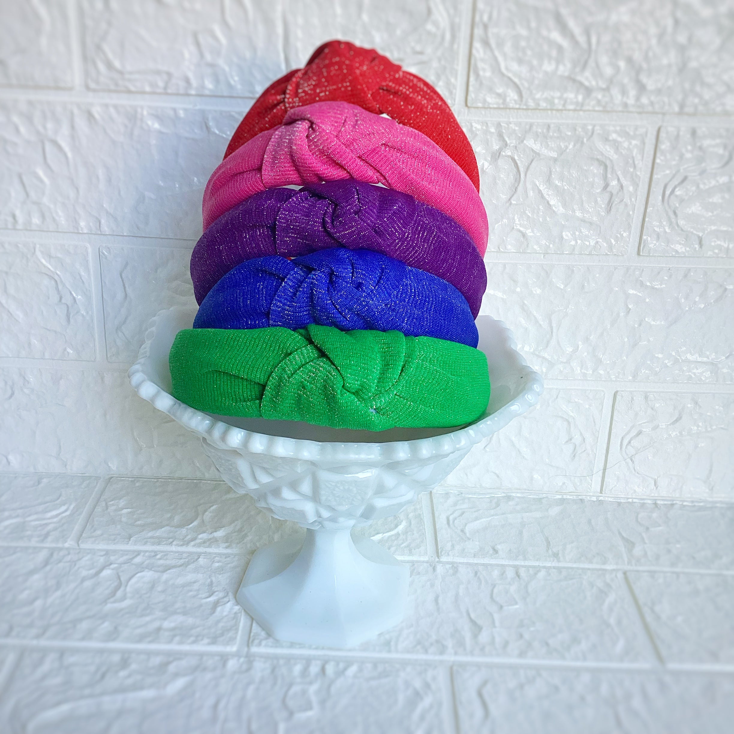 Solid Sparkle Knot Top Headband Collection