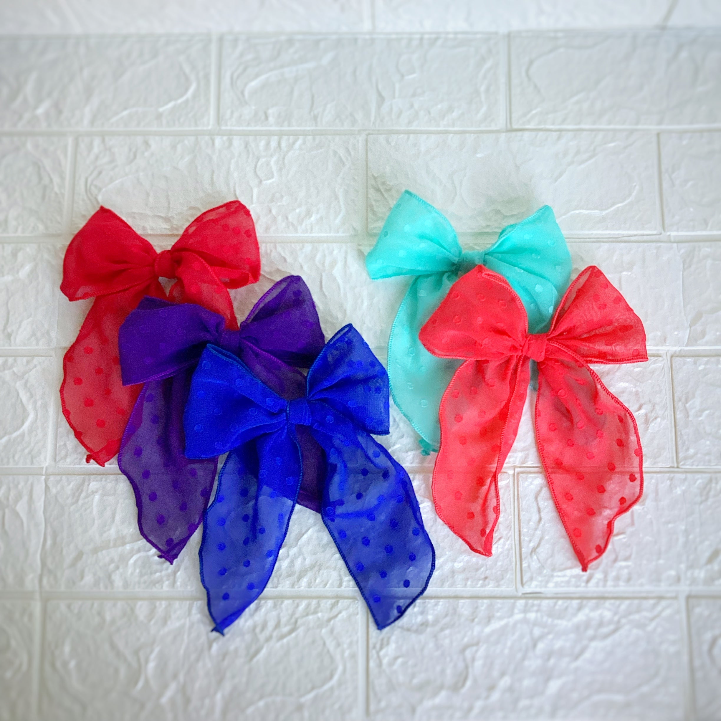 Solid Organza Dot Bow Collection