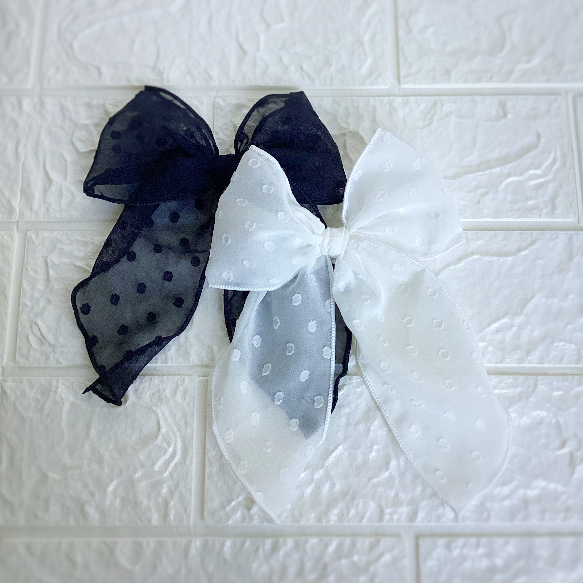 Solid Organza Dot Bow Collection