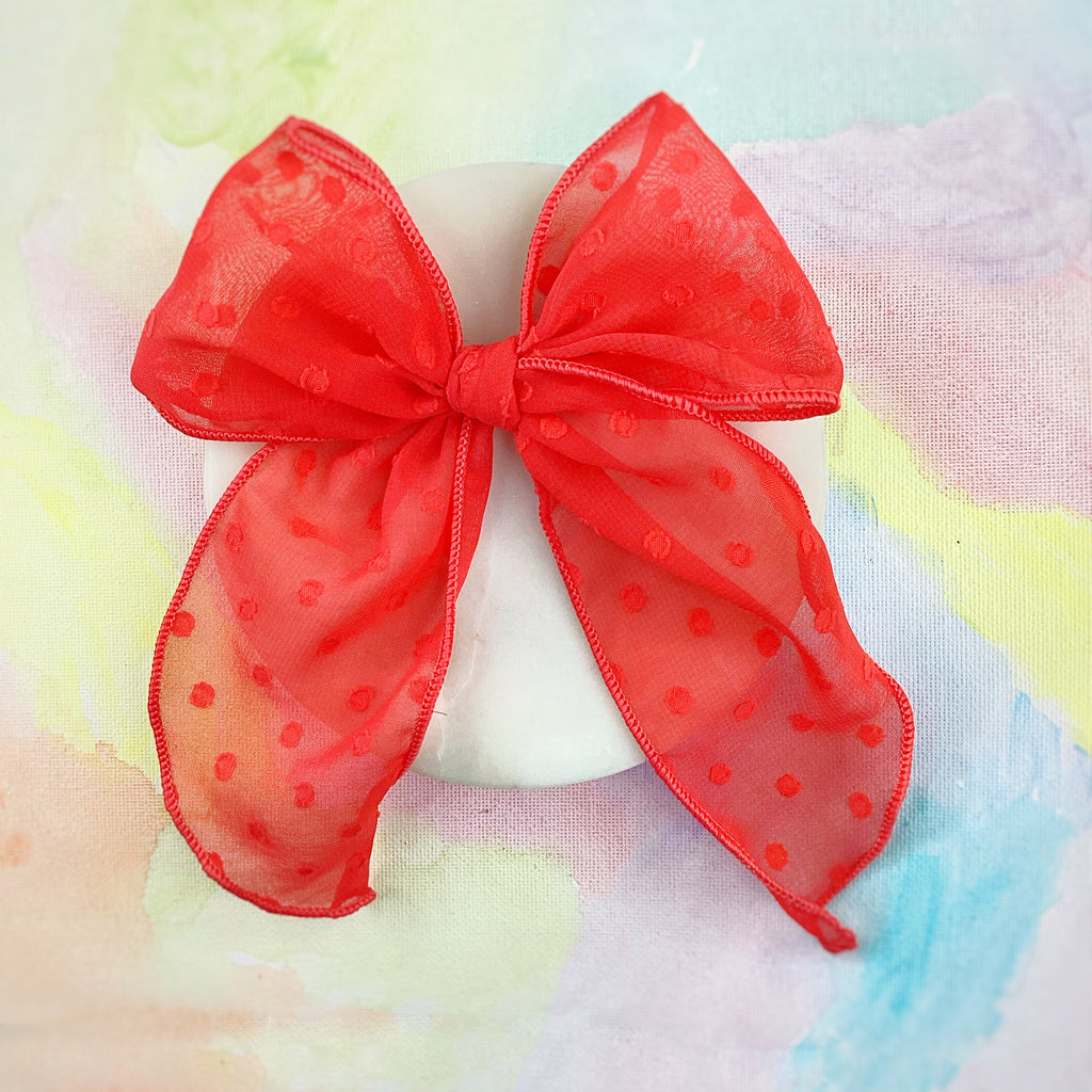 Solid Organza Dot Bow Collection