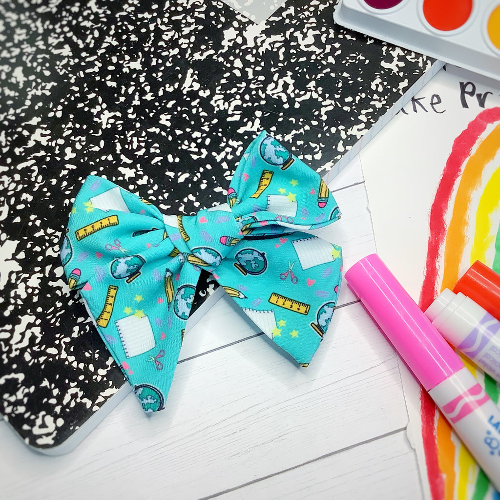 School Subjects Bow Strip and Scrunchie Collection