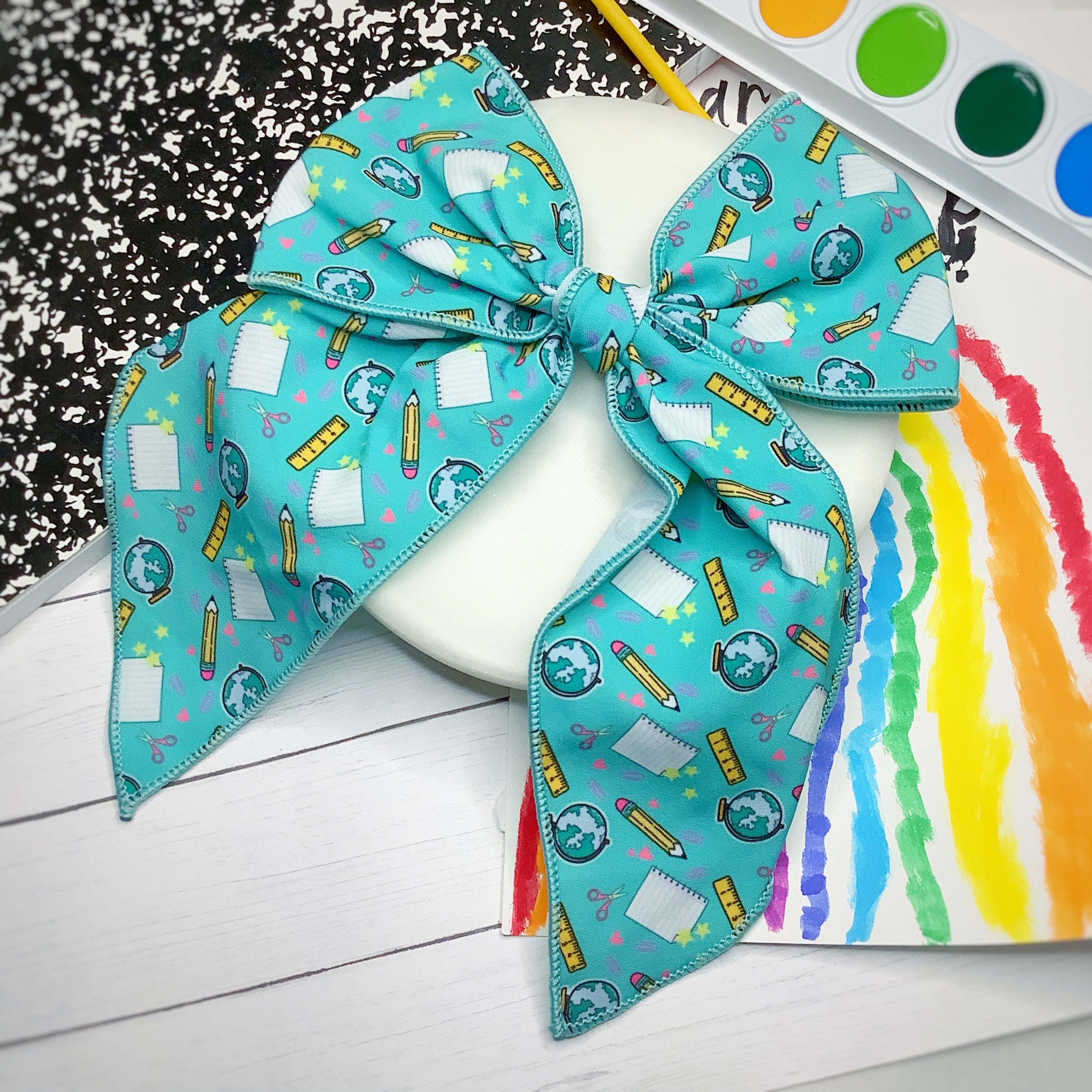 School Subjects Bow Strip and Scrunchie Collection