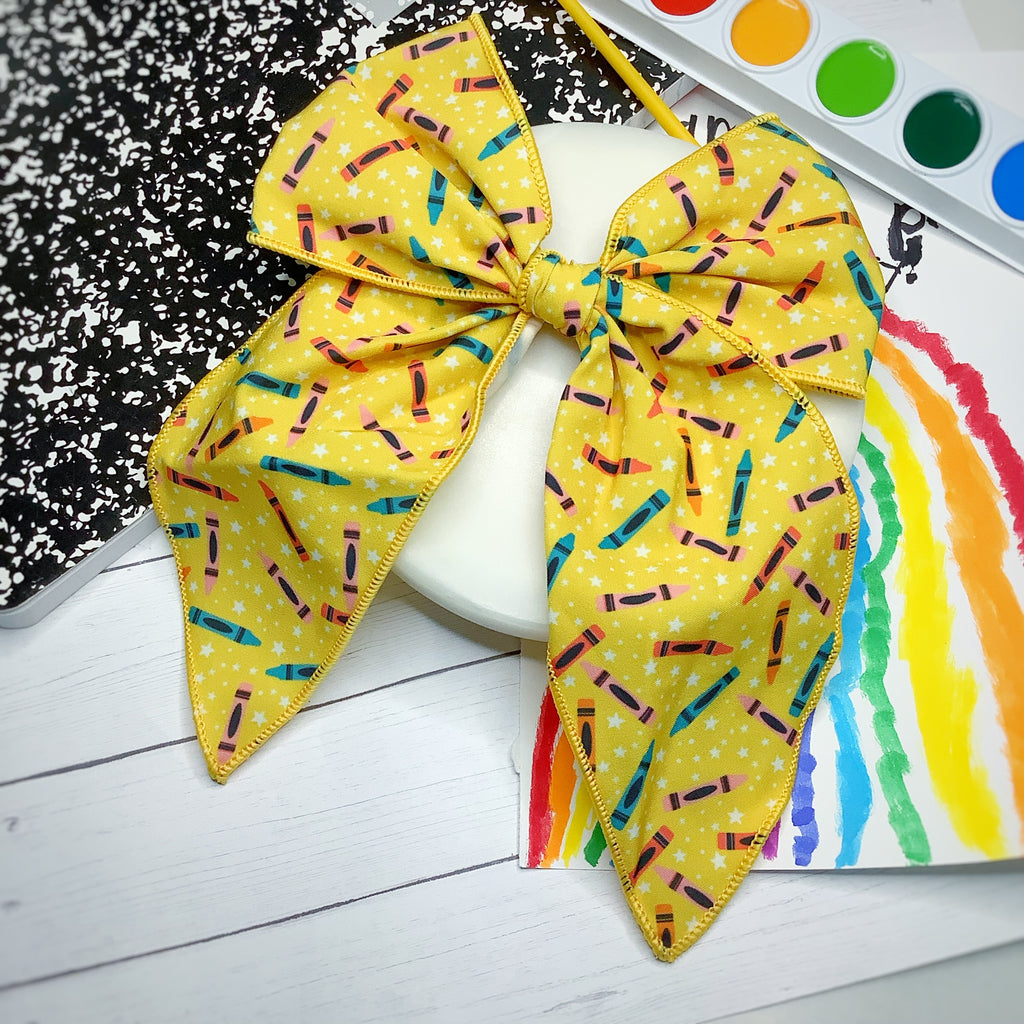 Cute Crayons Quinn Scrunchie, Headband and Bow Collection