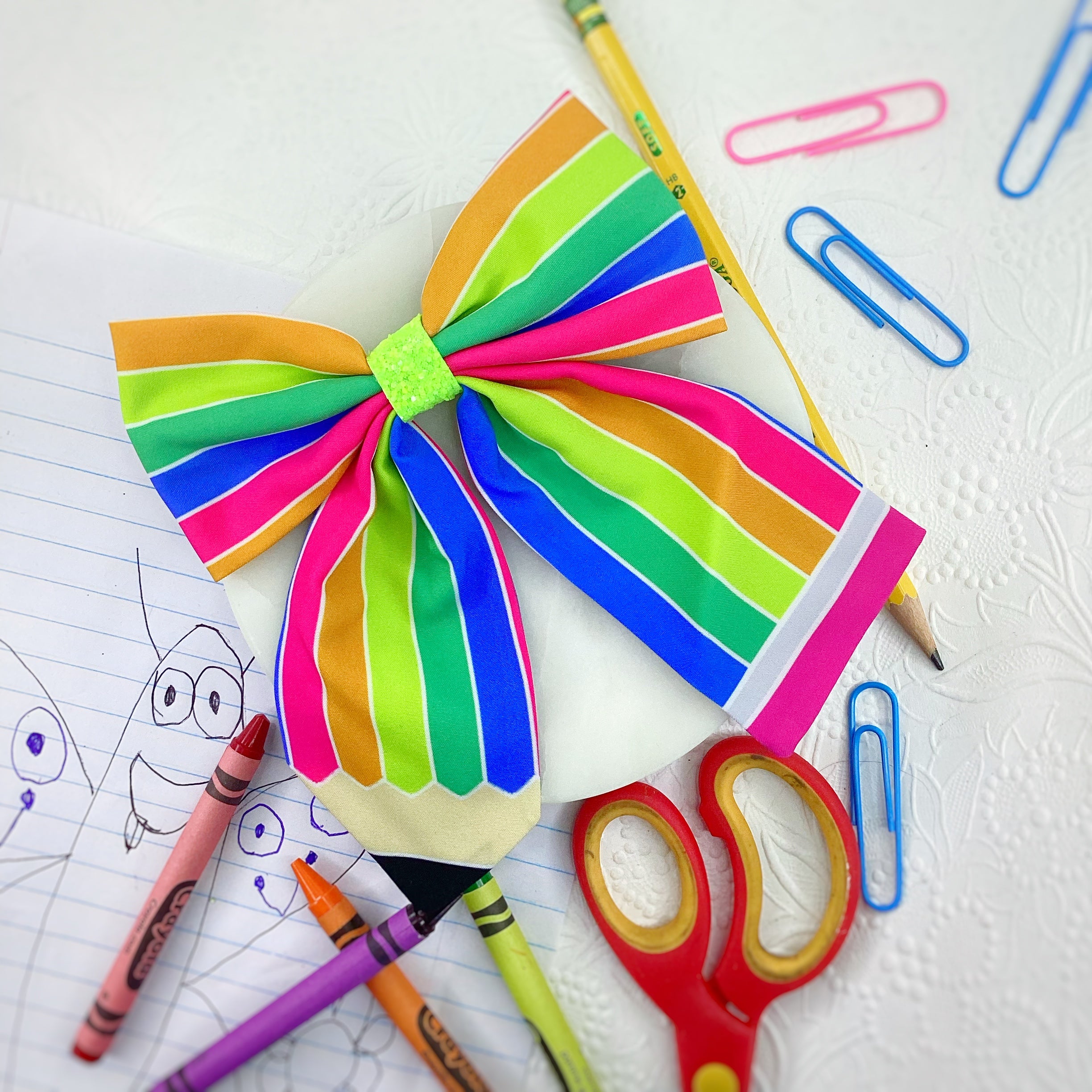Neon Pencils Coquette Bows