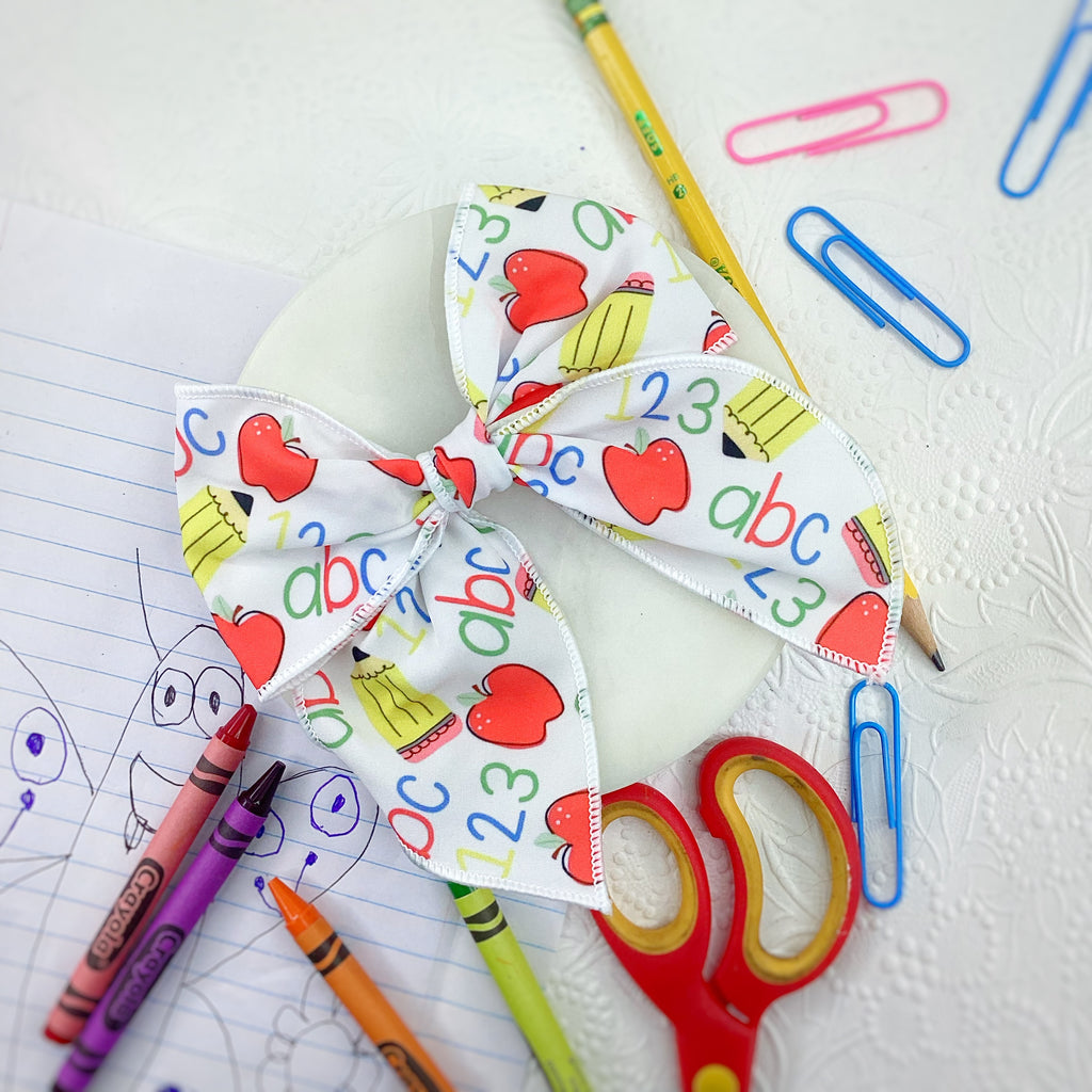 ABC 123 School Bow Strip and Headband Collection