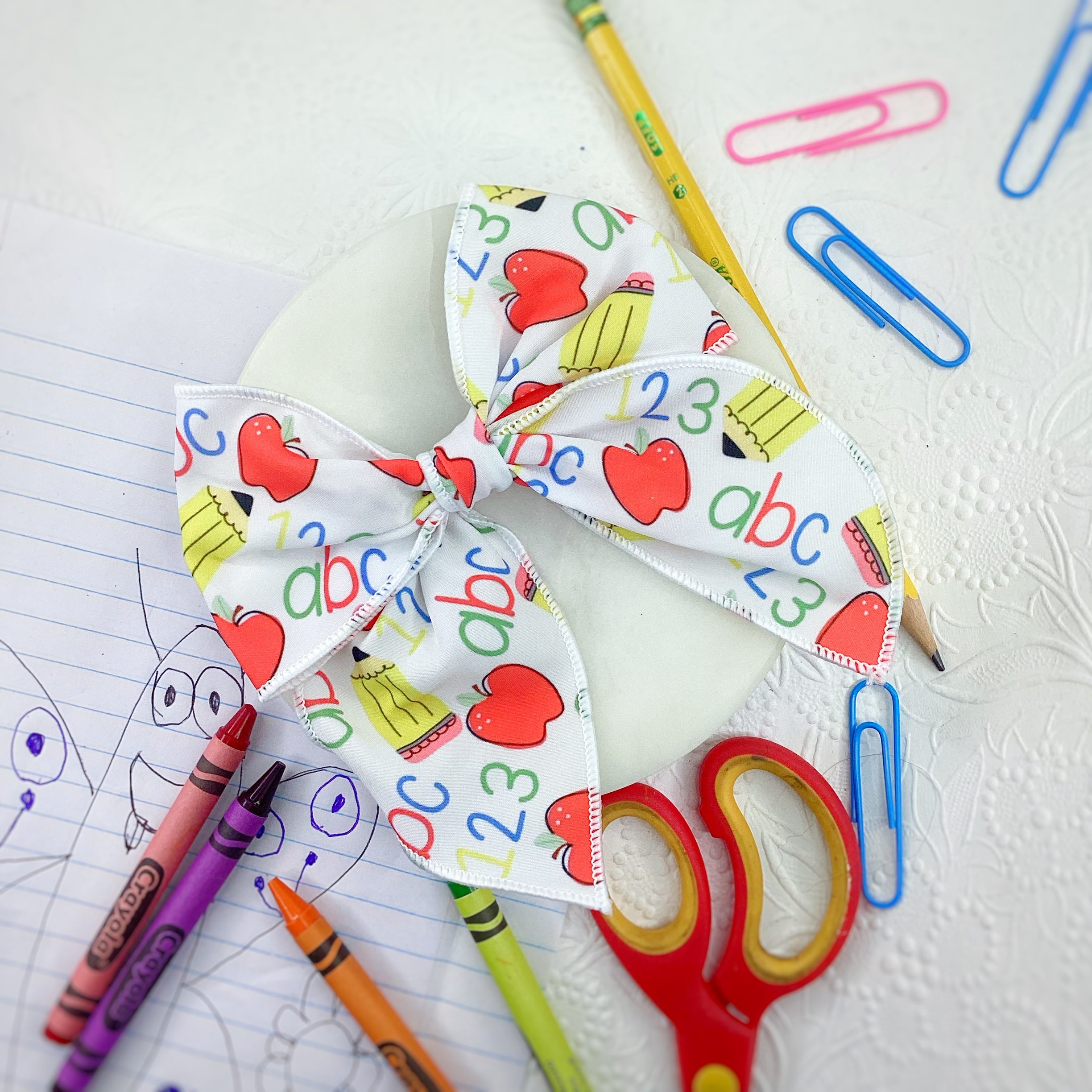 ABC 123 School Bow Strip and Headband Collection