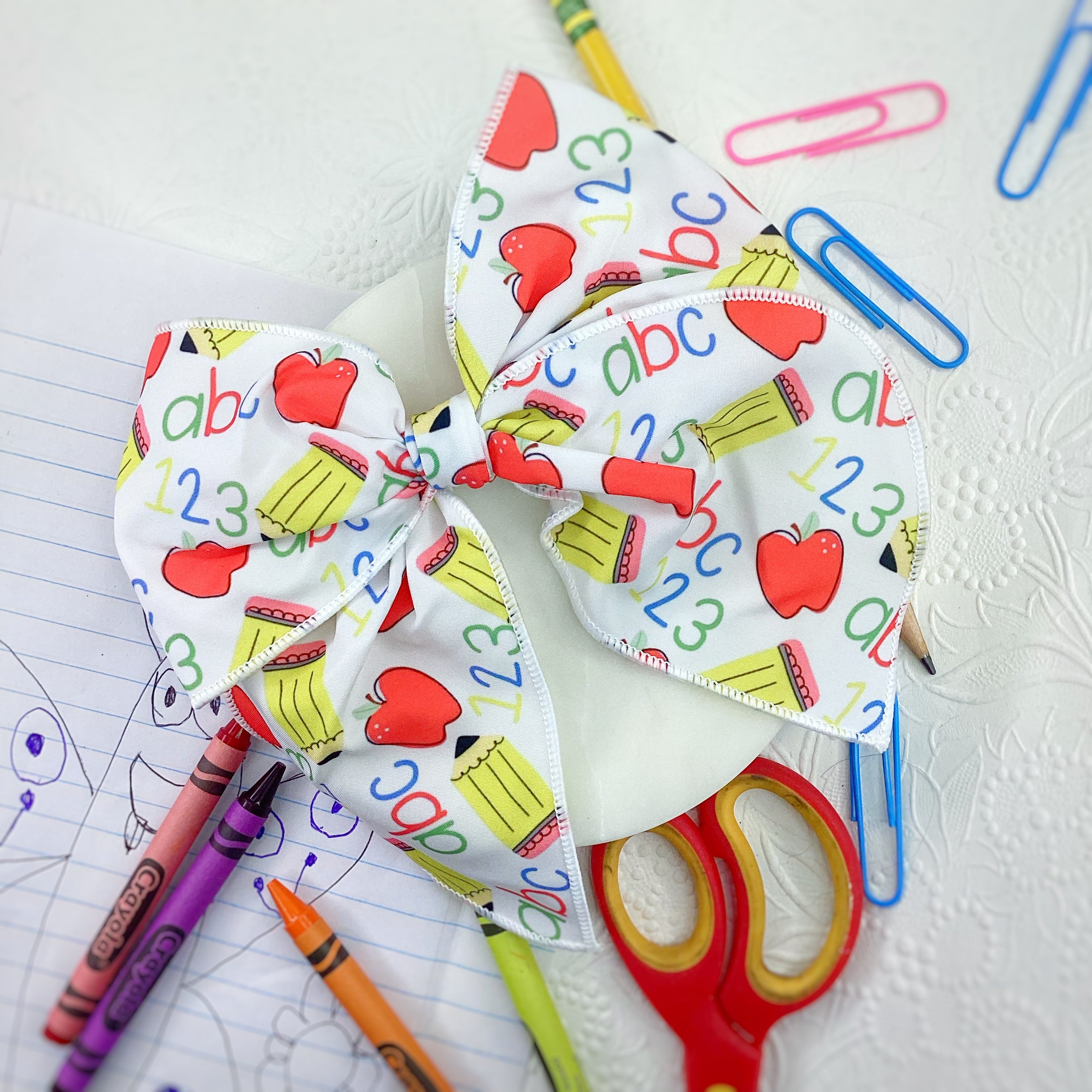 ABC 123 School Bow Strip and Headband Collection
