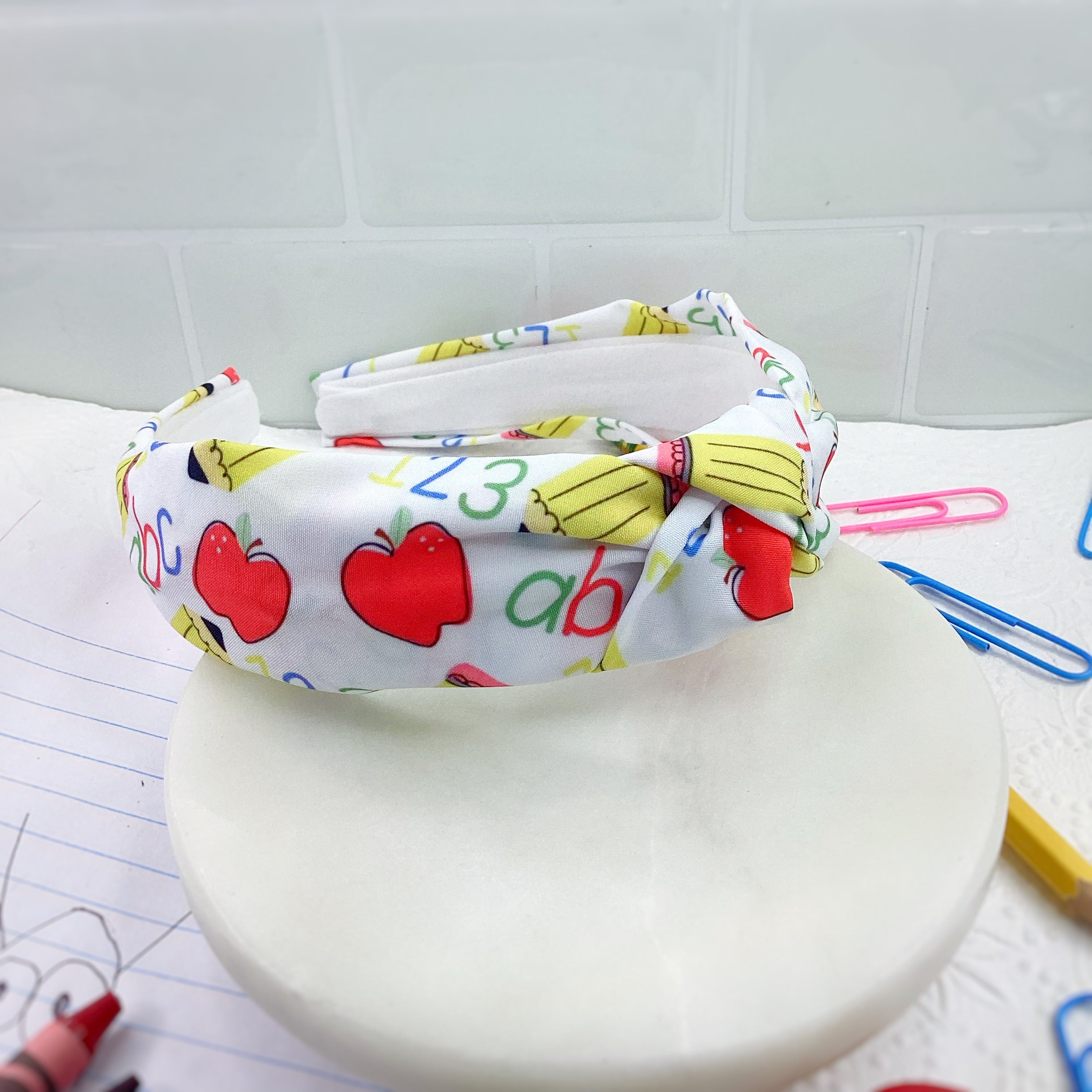 ABC 123 School Bow Strip and Headband Collection