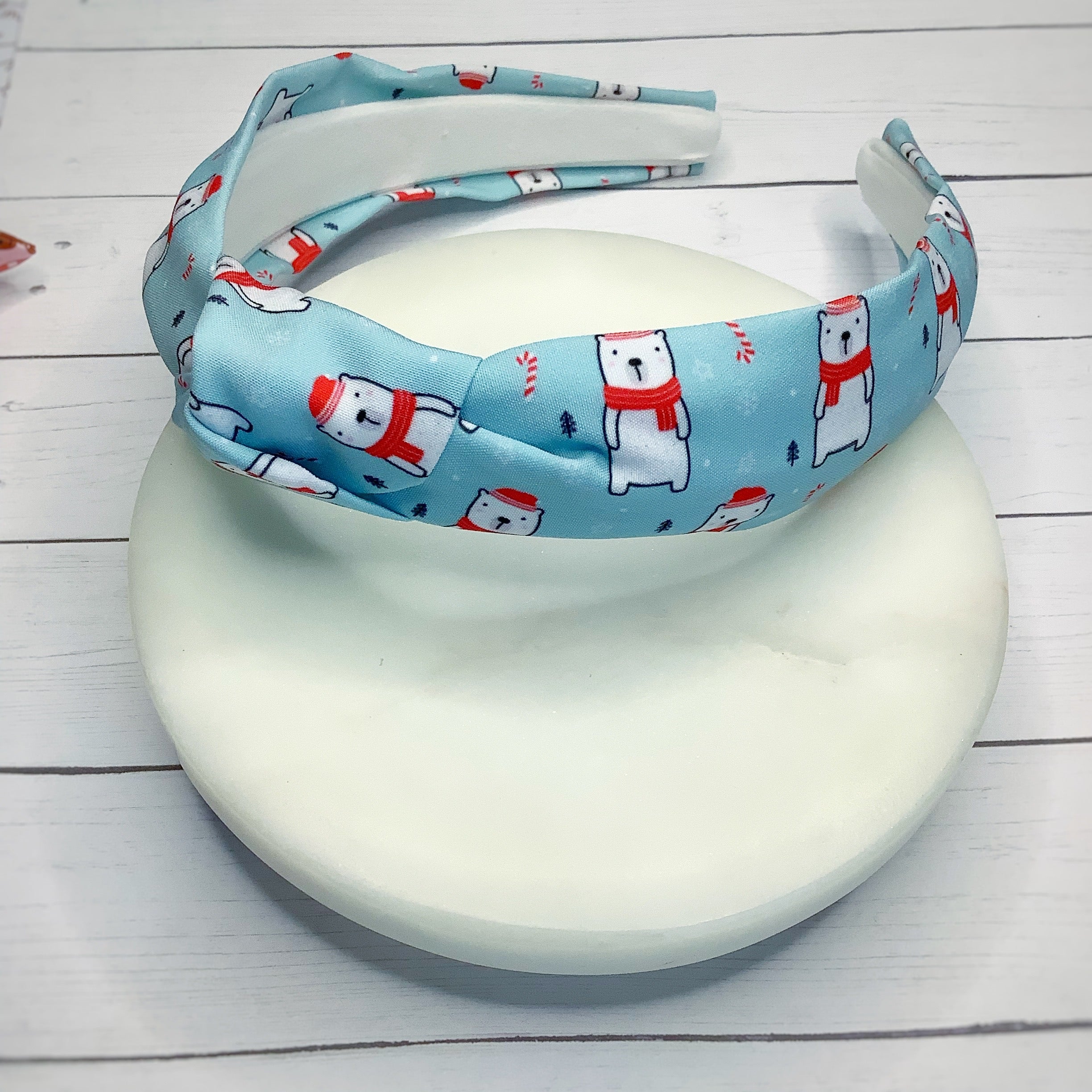 Chilly Polar Bears Bow Strip, Headband and Scrunchie Collection