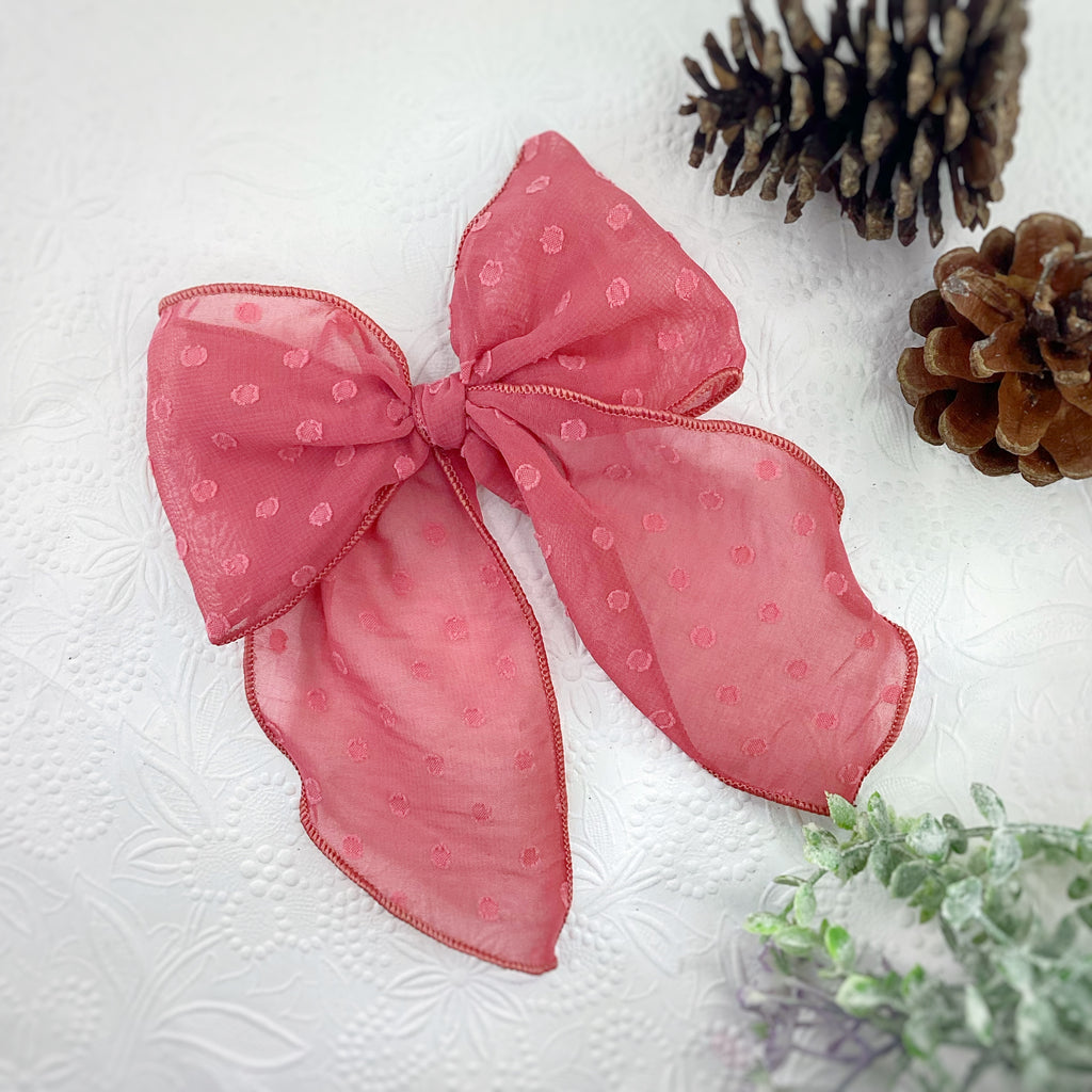 Fall Colors Solid Organza Dot Bow and Headband Collection