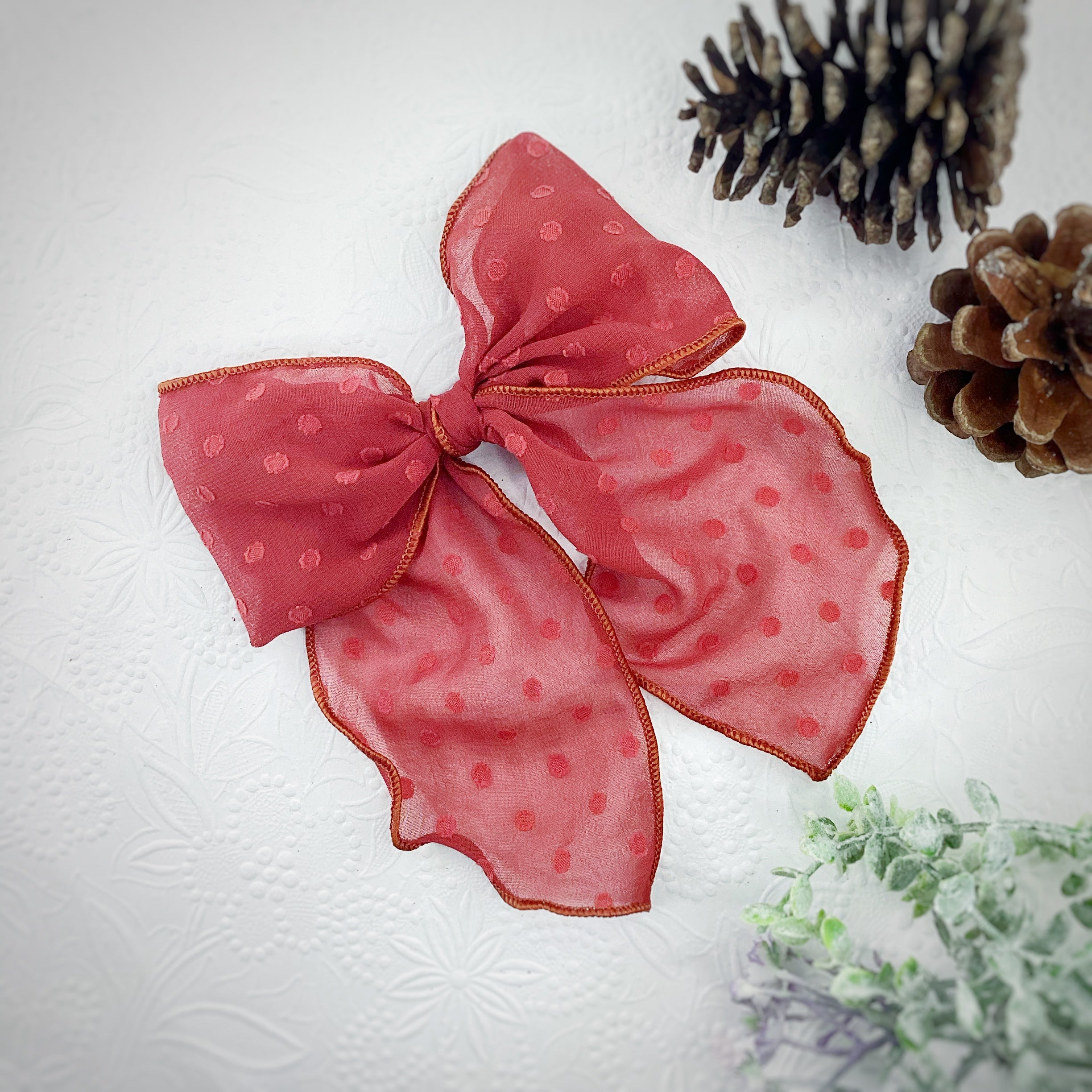 Fall Colors Solid Organza Dot Bow and Headband Collection