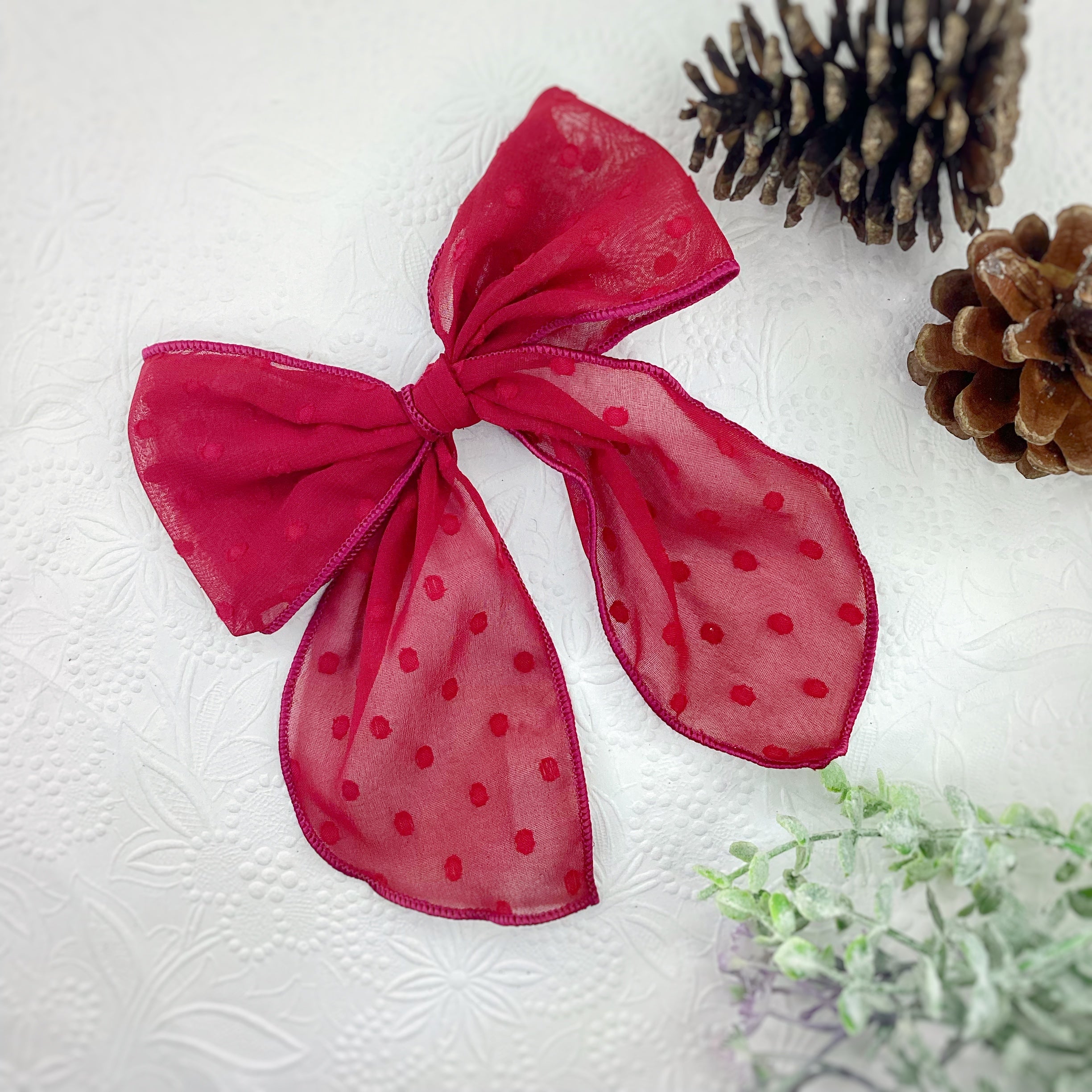 Fall Colors Solid Organza Dot Bow and Headband Collection