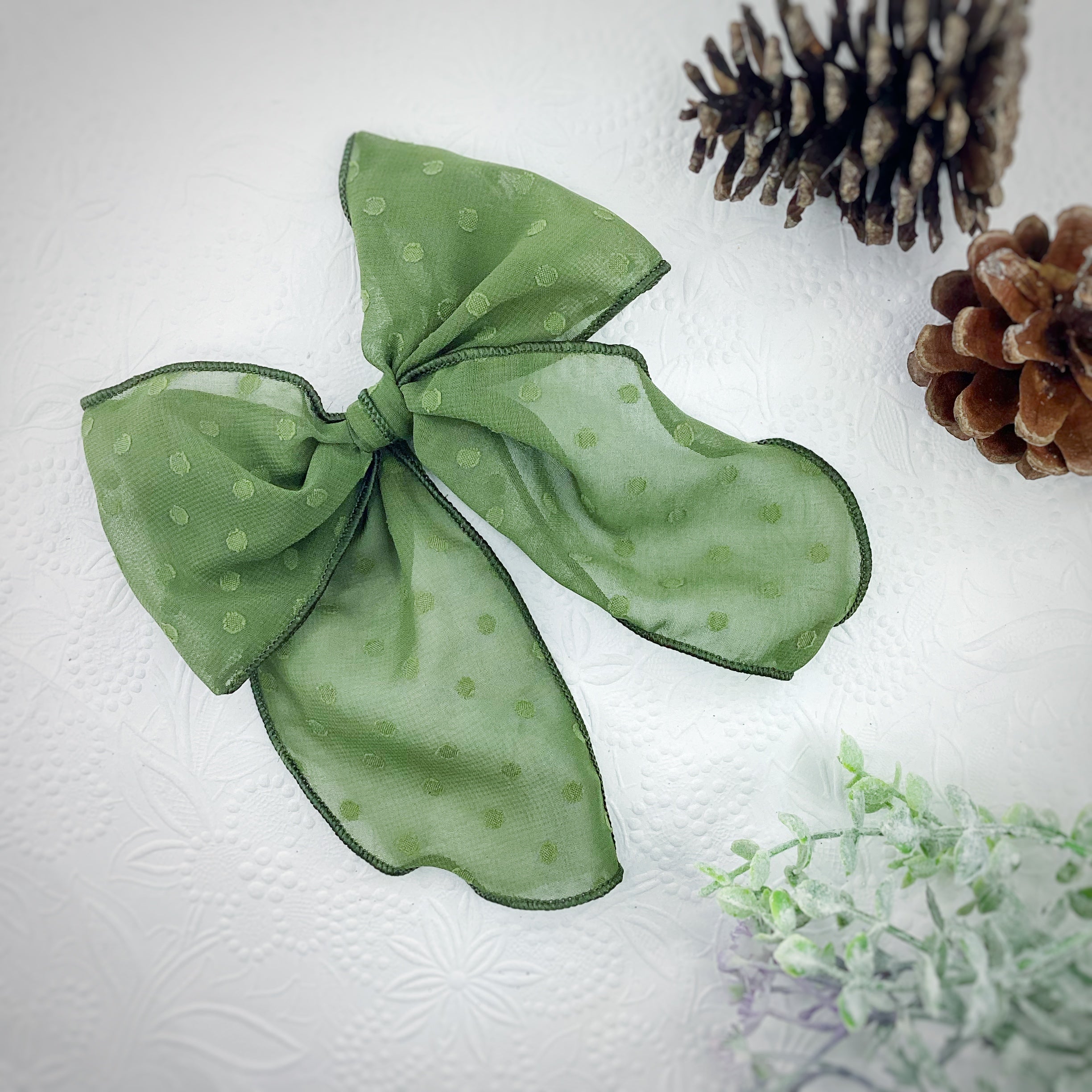 Fall Colors Solid Organza Dot Bow and Headband Collection