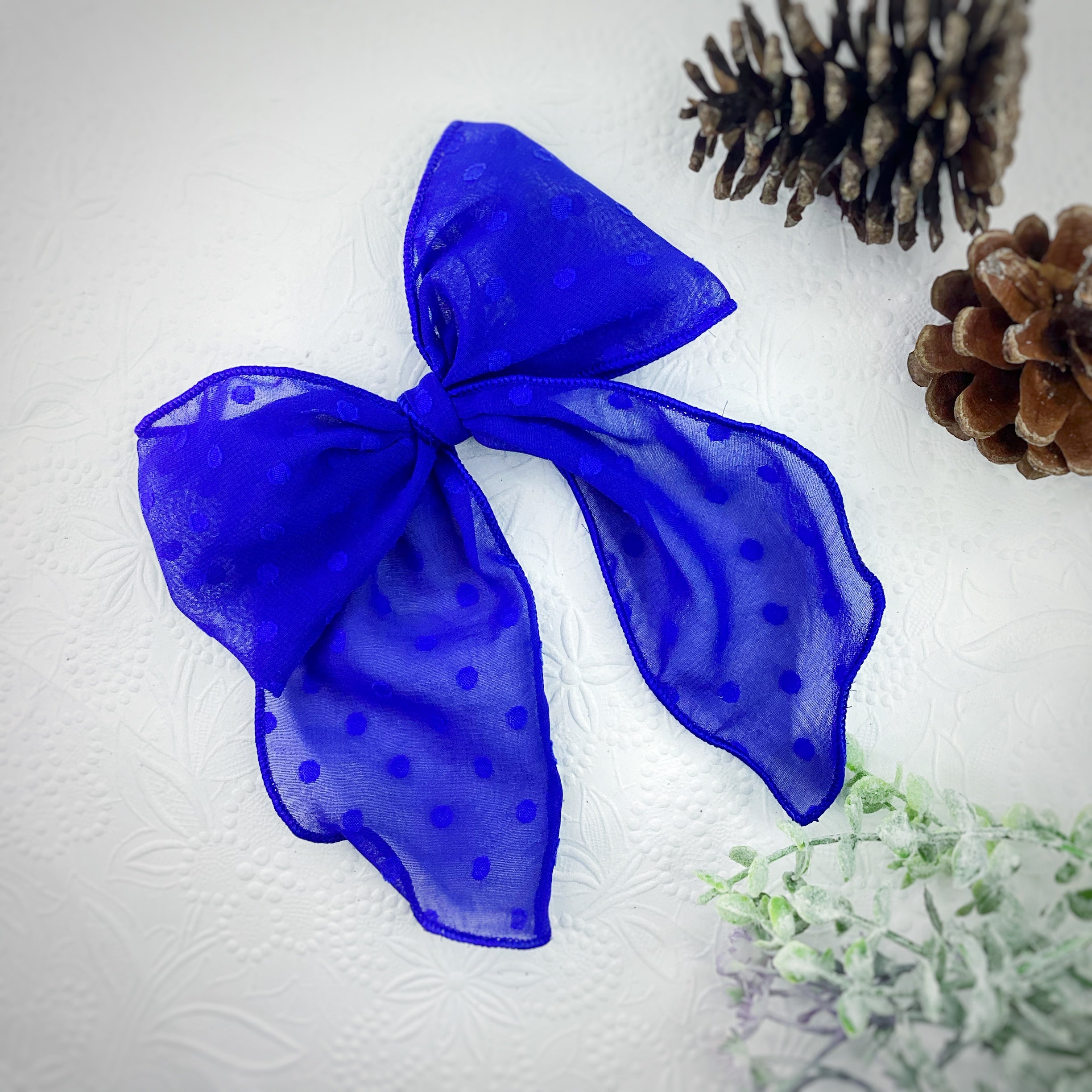 Fall Colors Solid Organza Dot Bow and Headband Collection