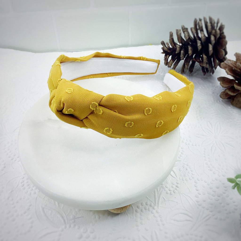 Fall Colors Solid Organza Dot Bow and Headband Collection